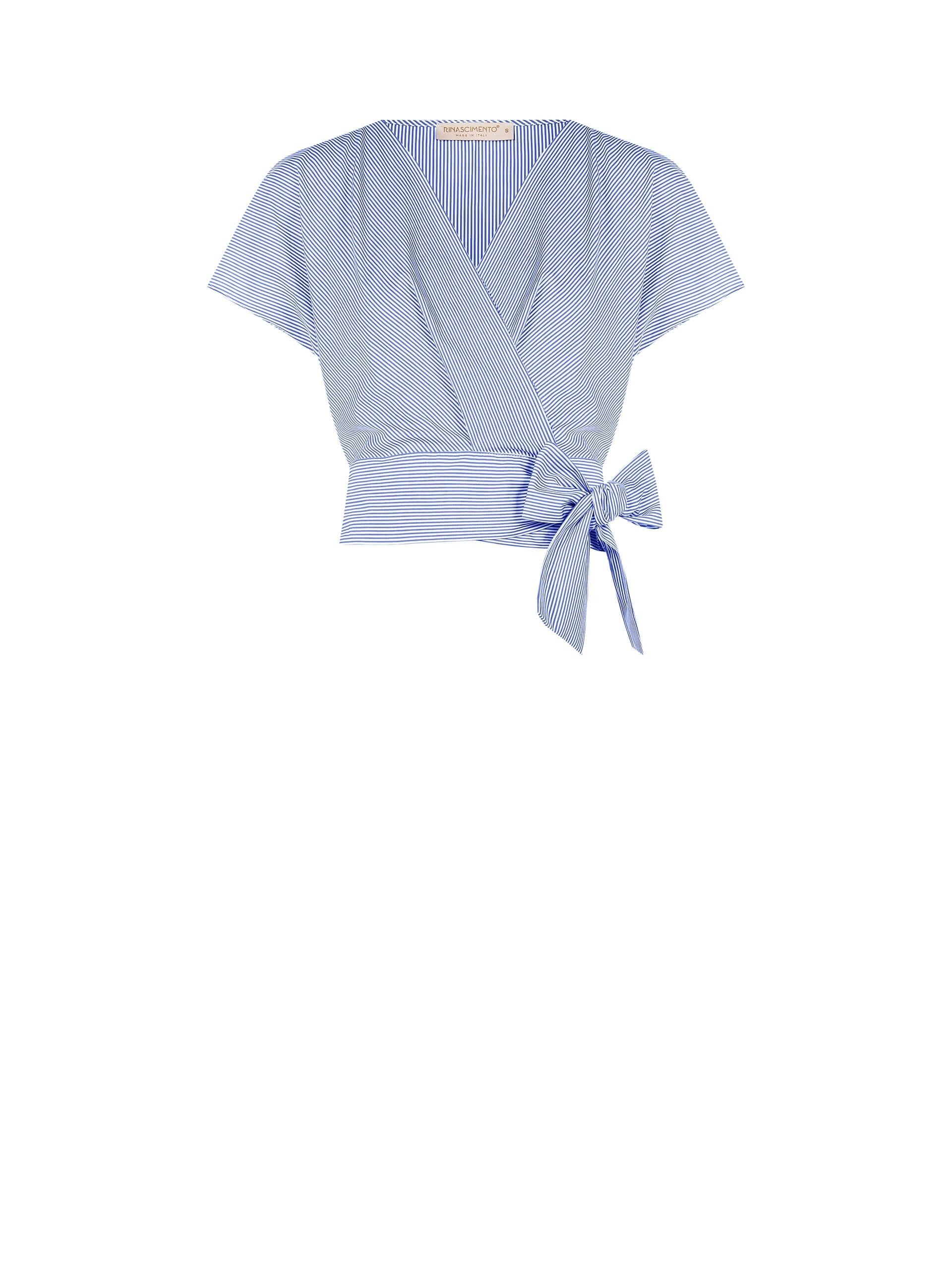 Blusa Ad Incrocio In Cotone A Righe Rinascimento