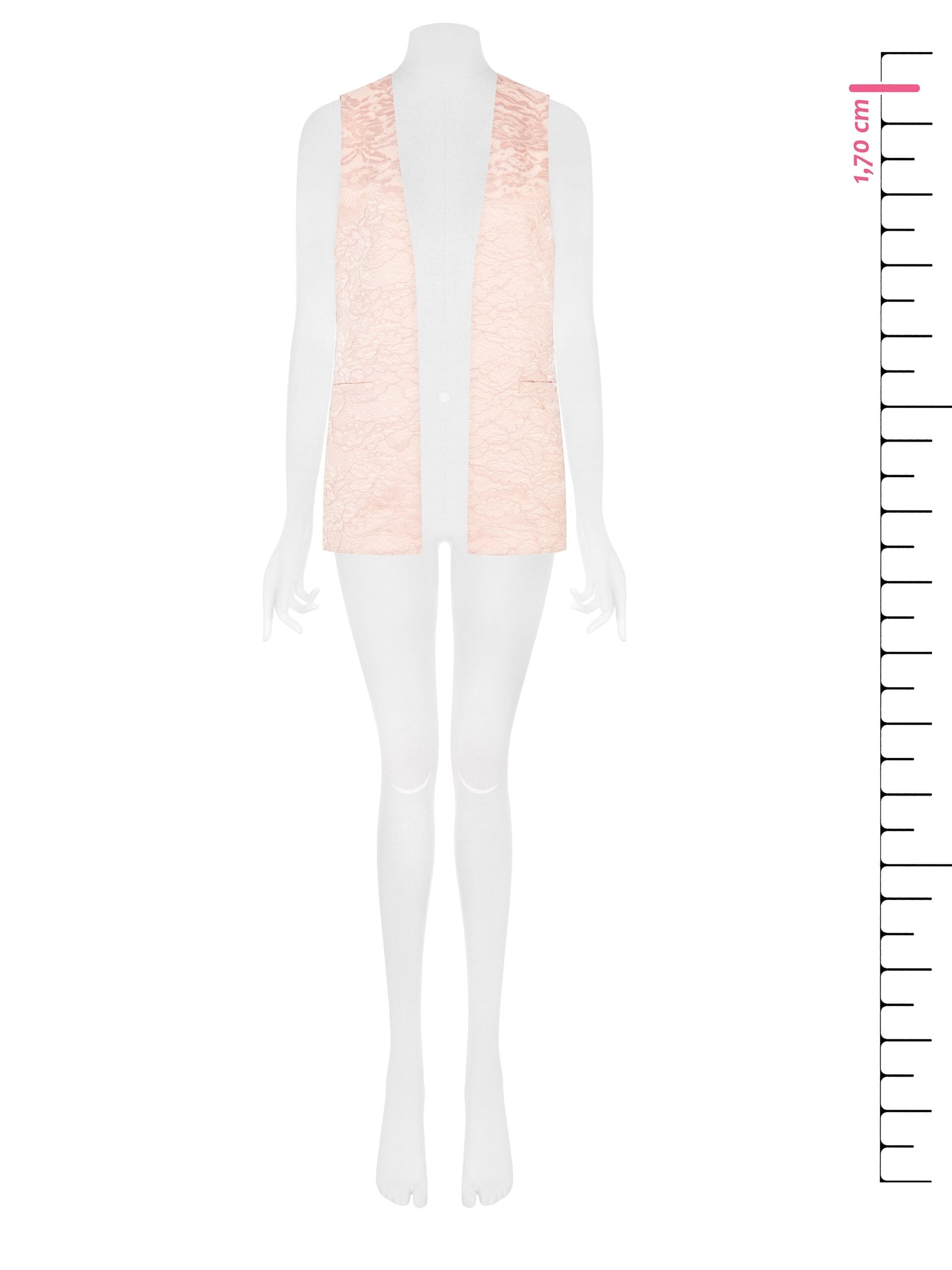 Gilet Lungo Aperto In Pizzo Rinascimento