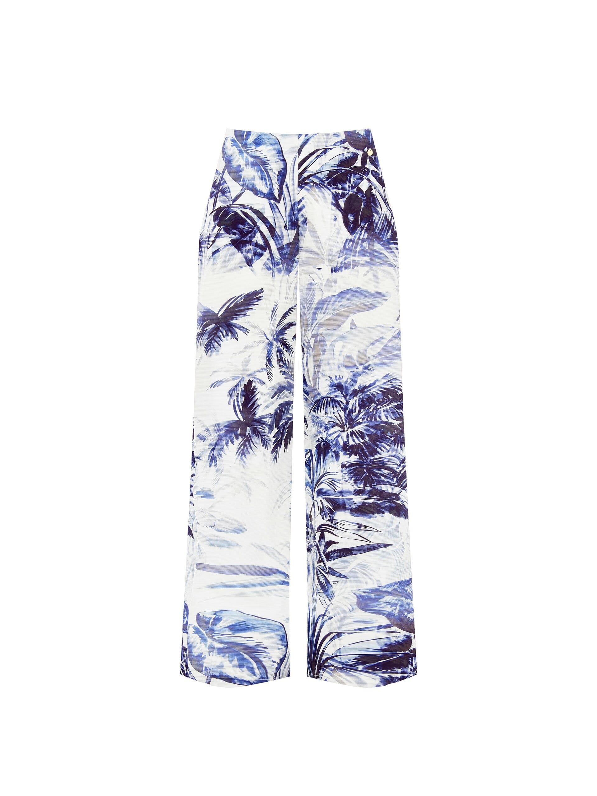 Cotton Palazzo Trousers With Elastic Back Rinascimento