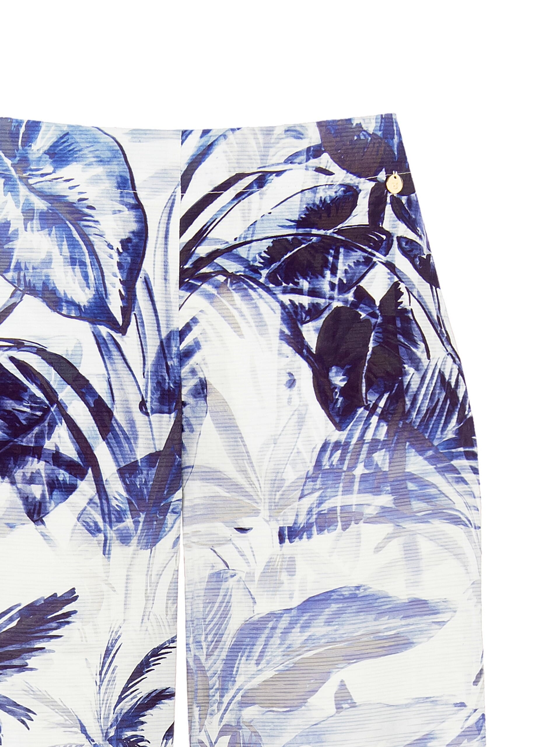 Cotton Palazzo Trousers With Elastic Back Rinascimento