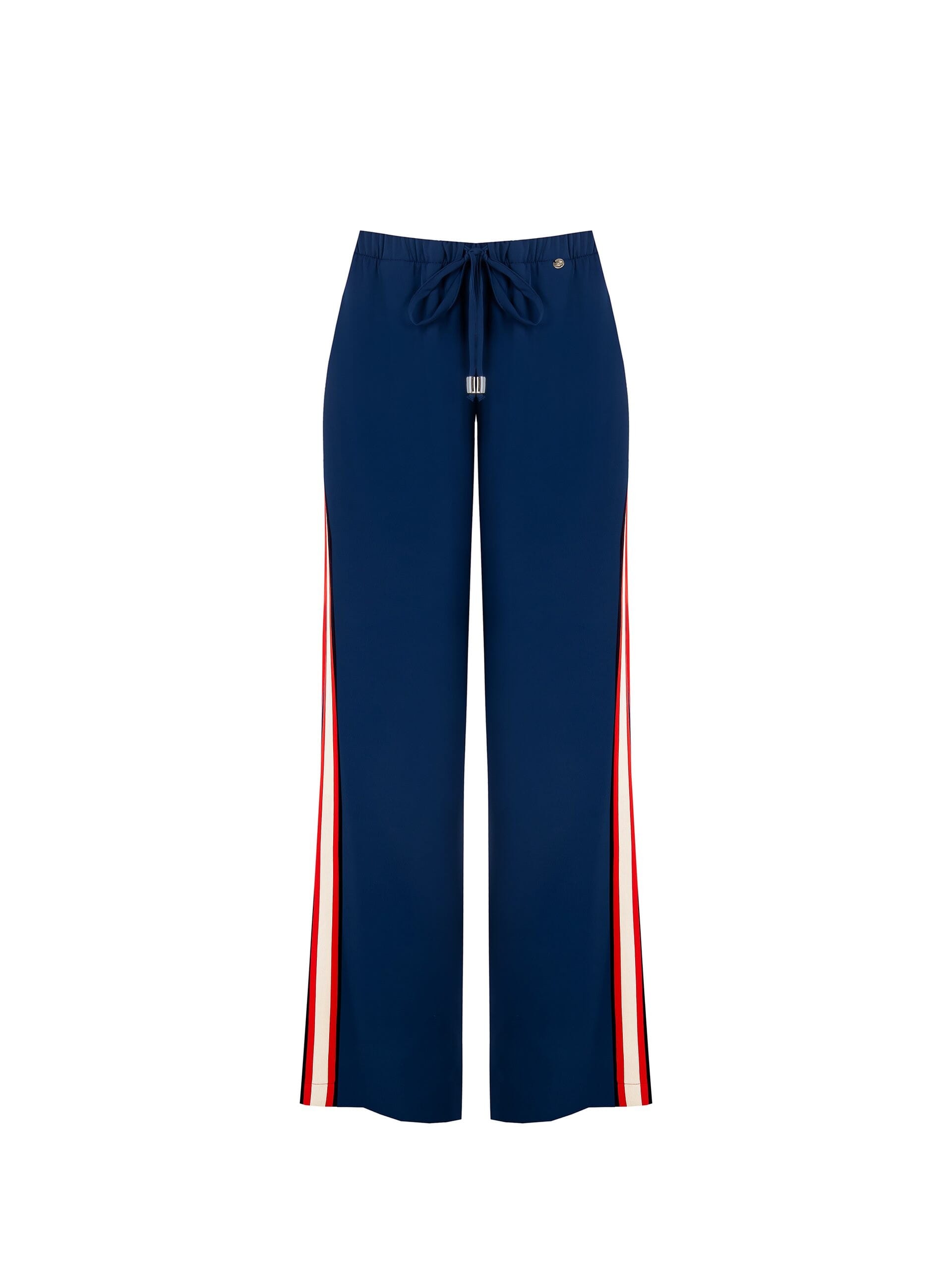 Pantaloni Palazzo In Tessuto Fluido Con Bande Laterali Rinascimento