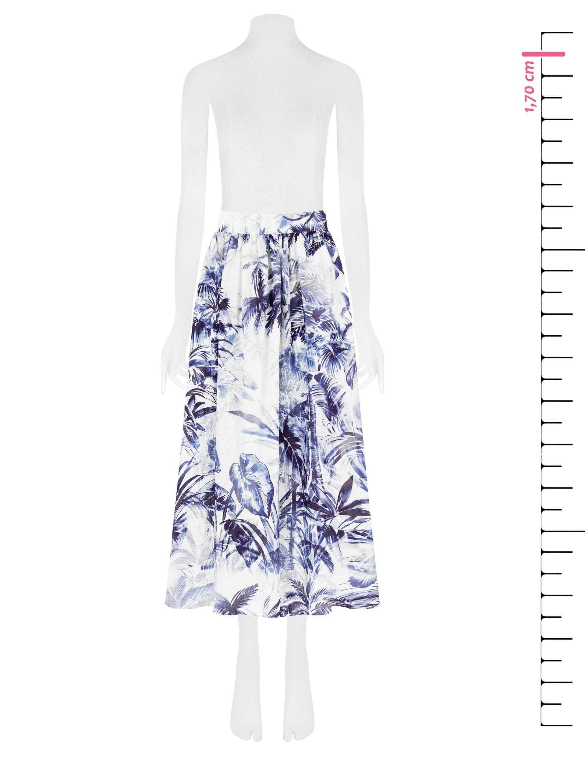 Gonna Lunga A Ruota In Cotone Con Elastico Dietro Rinascimento