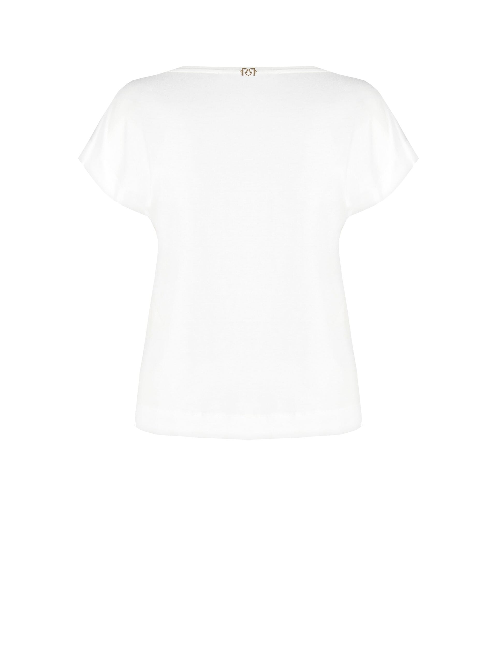 T-Shirt Davanti Raso Dietro Viscosa Con Strass Rinascimento Curvy