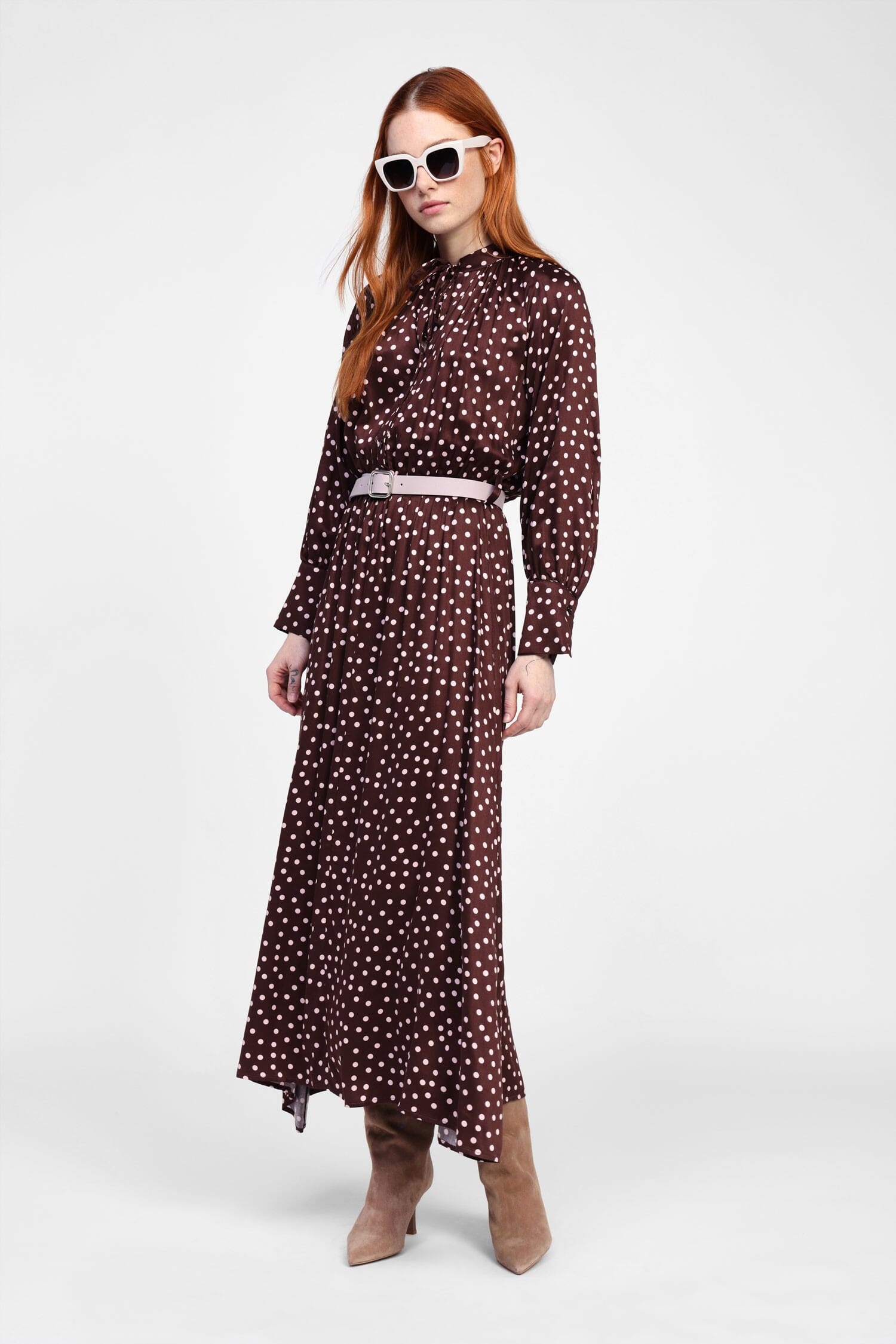 Long Dress With Dixie Dot Print