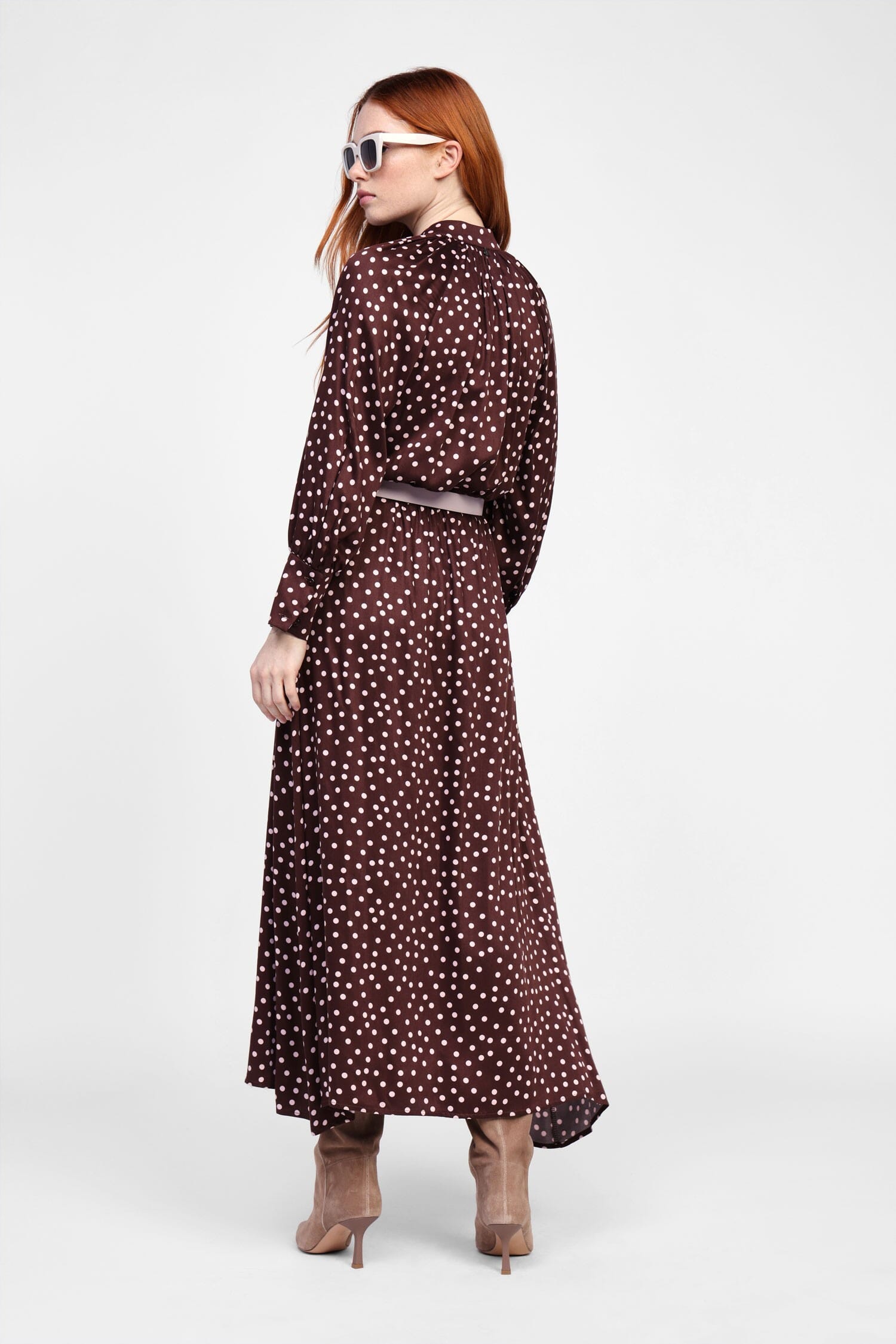 Long Dress With Dixie Dot Print