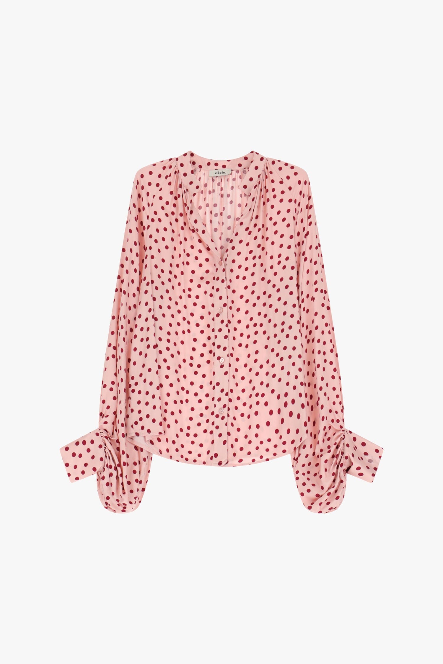 Chemise à motifs de pois et manches larges Dixie