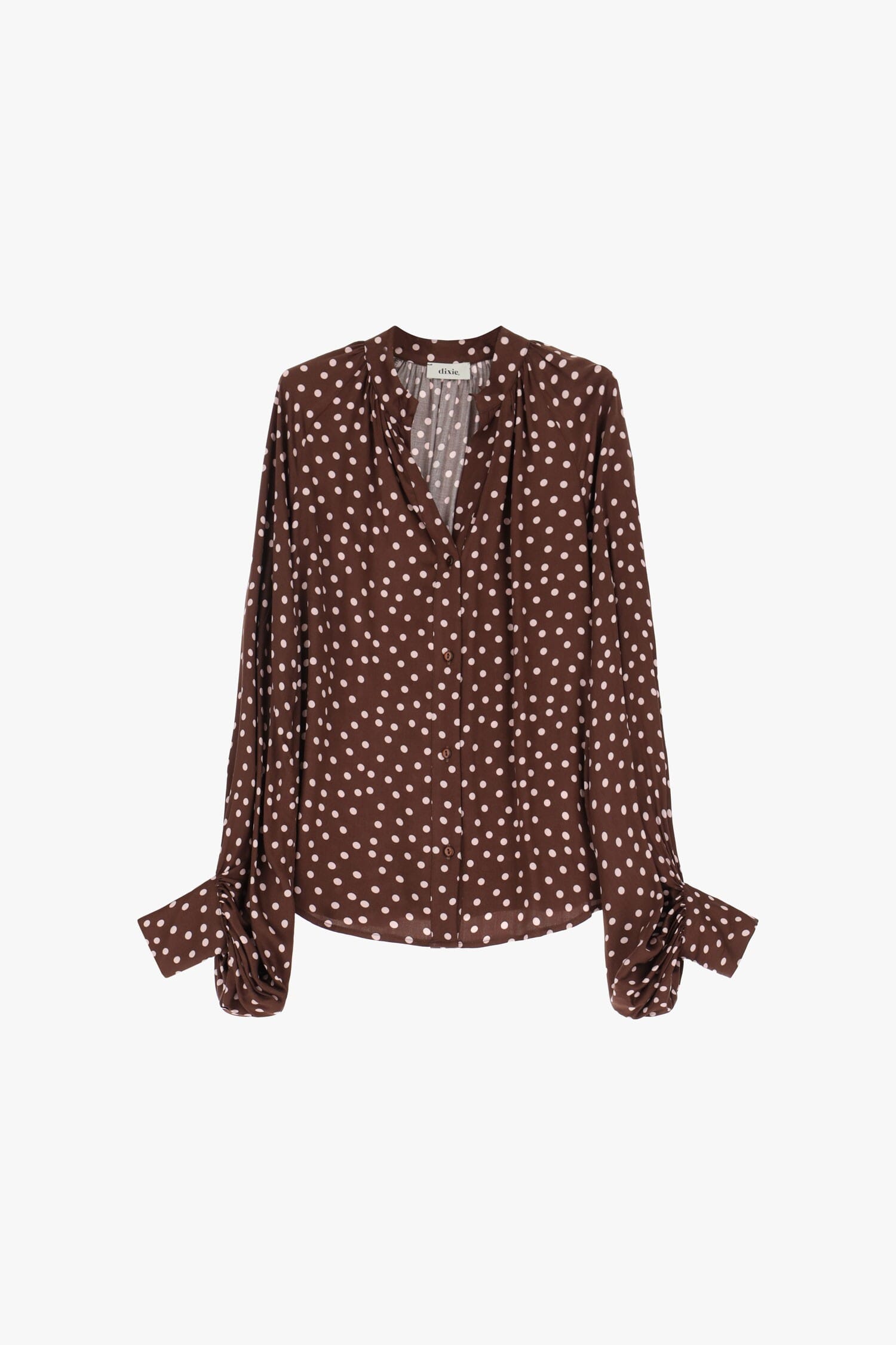 Chemise à motifs de pois et manches larges Dixie