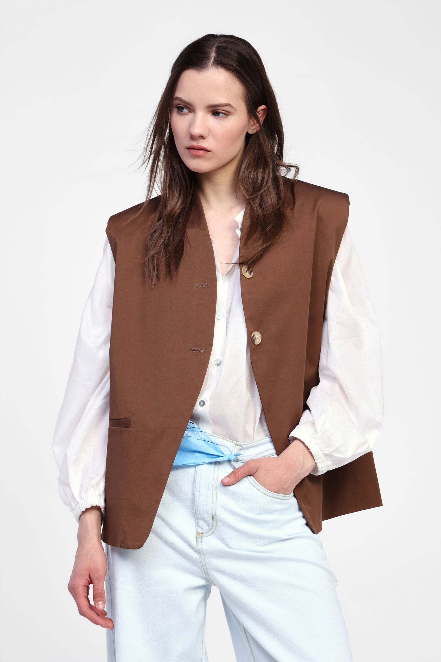 Giacca Senza Maniche Con Bottoni Dixie