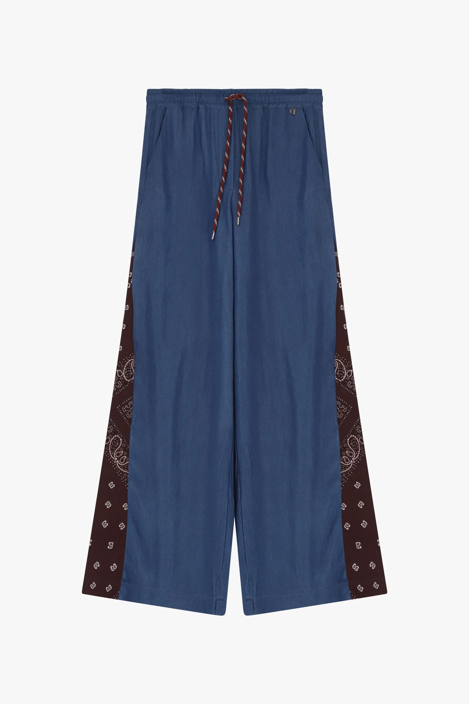 Jeans A Gamba Larga Con Coulisse E Banda Laterale In Fantasia Dixie