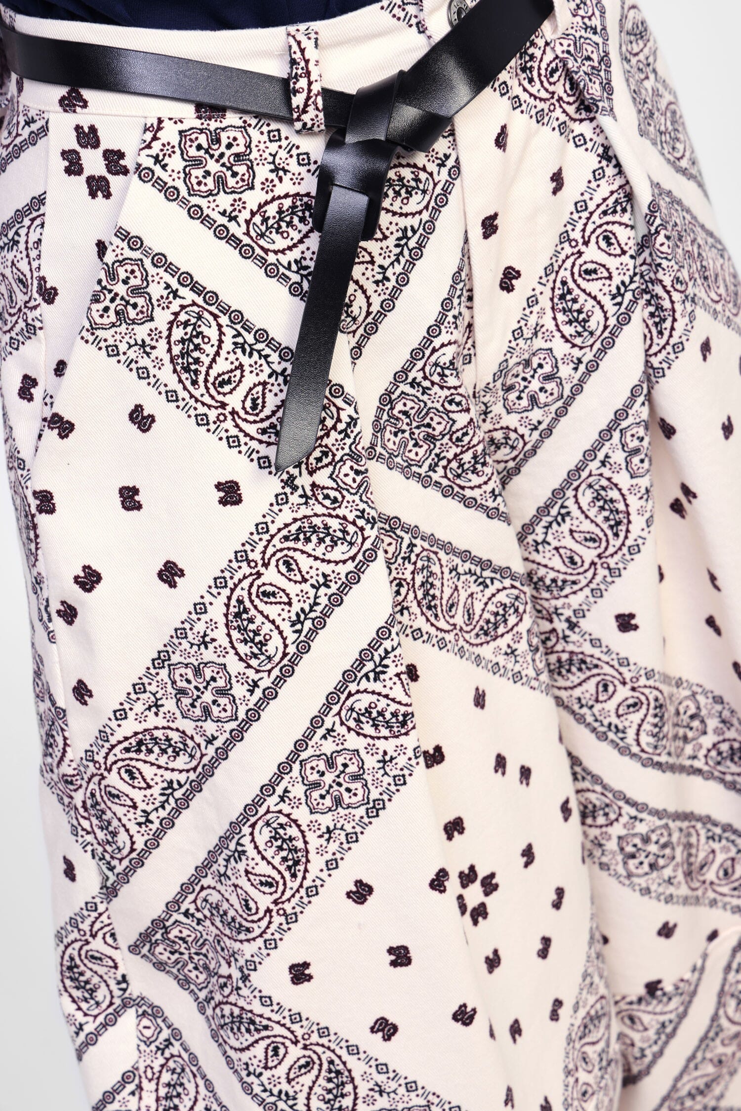 Dixie Cross Patterned Wide Leg Trousers