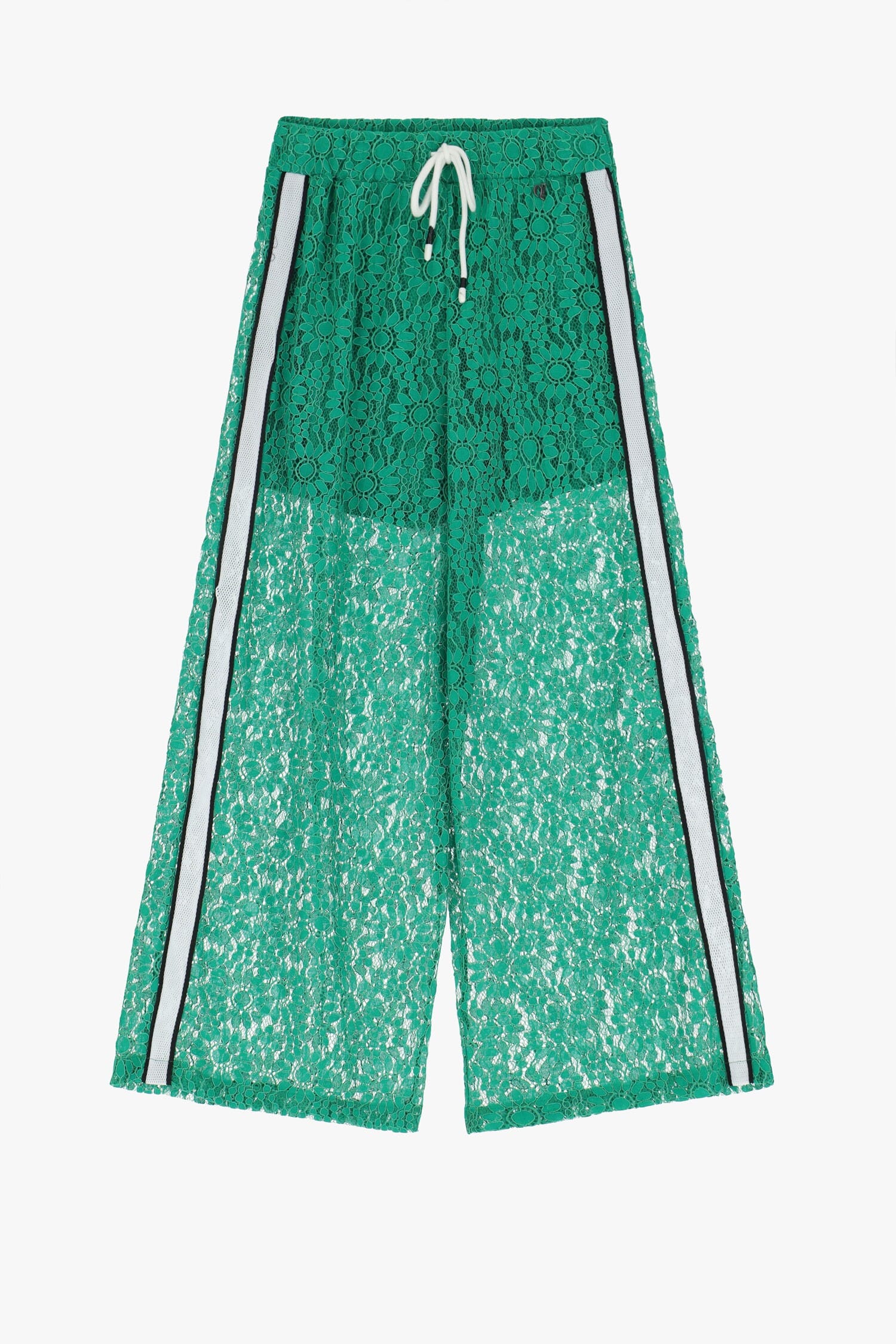 Pantalon large en dentelle avec bande latérale Dixie