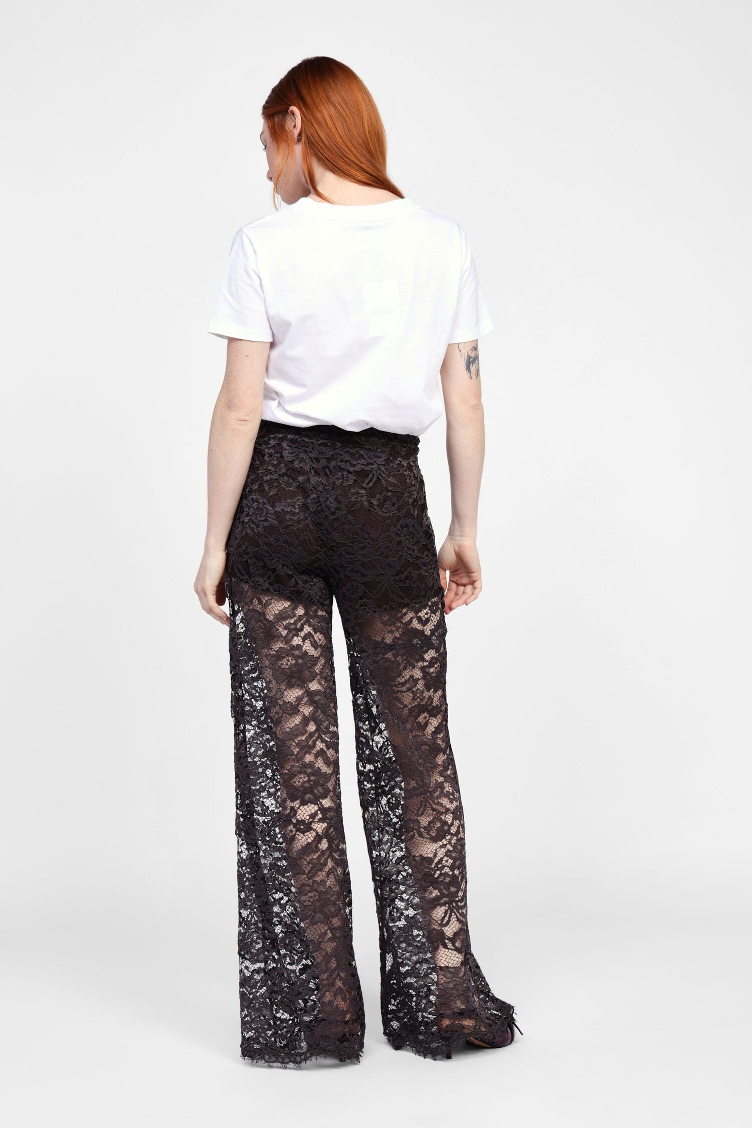 Pantalon large en dentelle avec cordon de serrage Dixie
