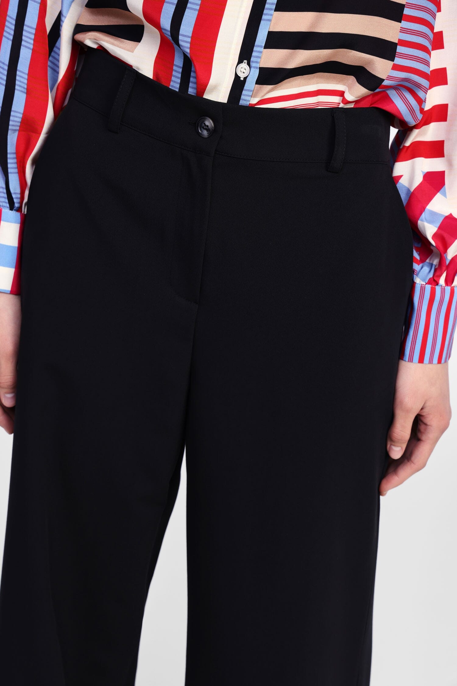 Pantaloni A Gamba Larga Con Vita Alta Dixie