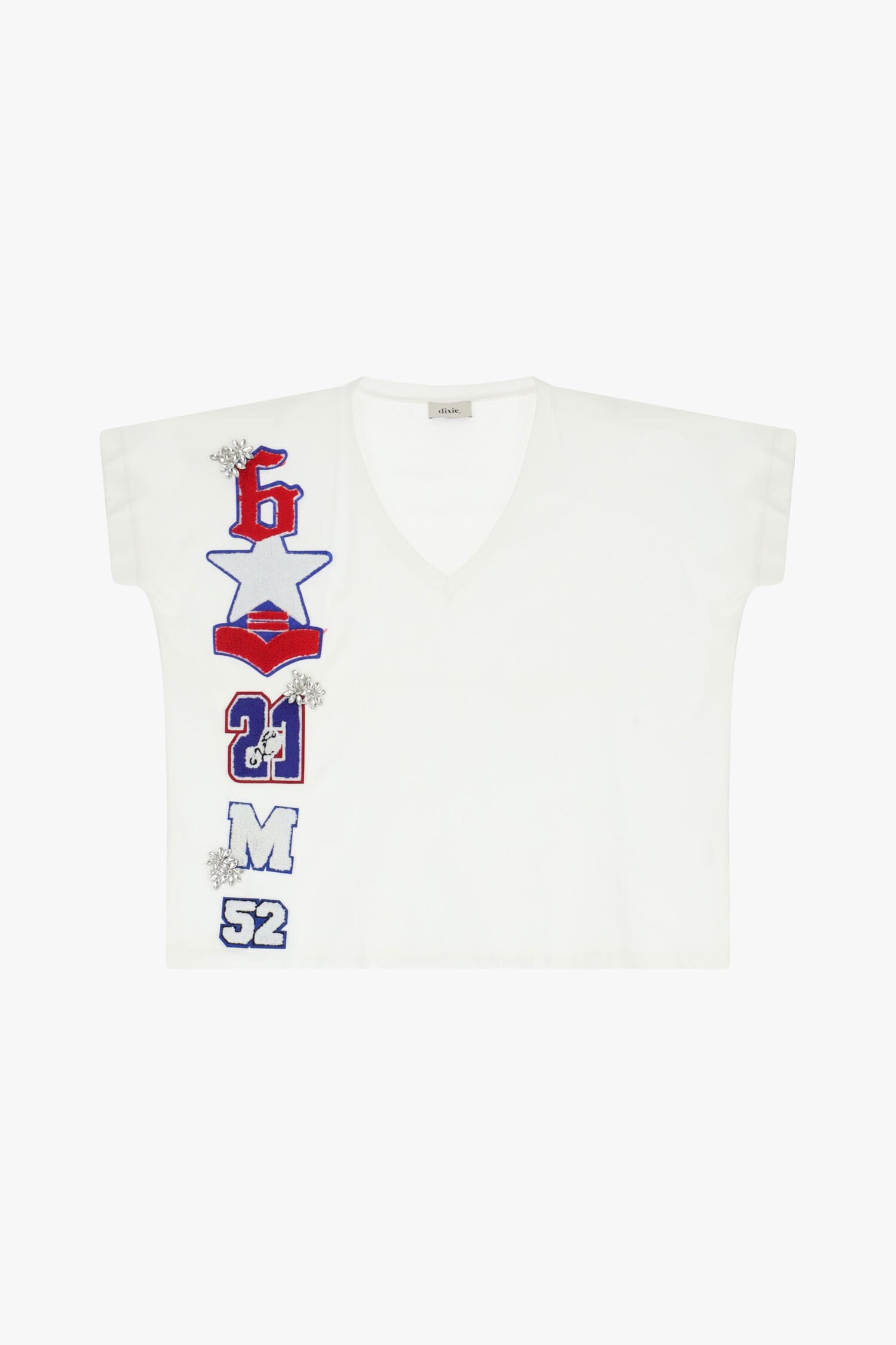 T-Shirt Con Ricami E Applicazioni Dixie