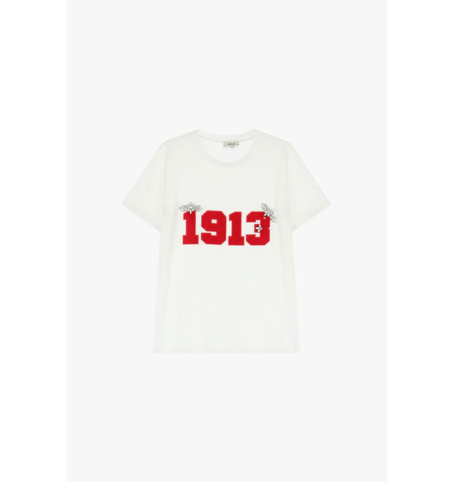 T-Shirt With Numbers And Dixie Appliqués Vestiti Firmati Life Smiles