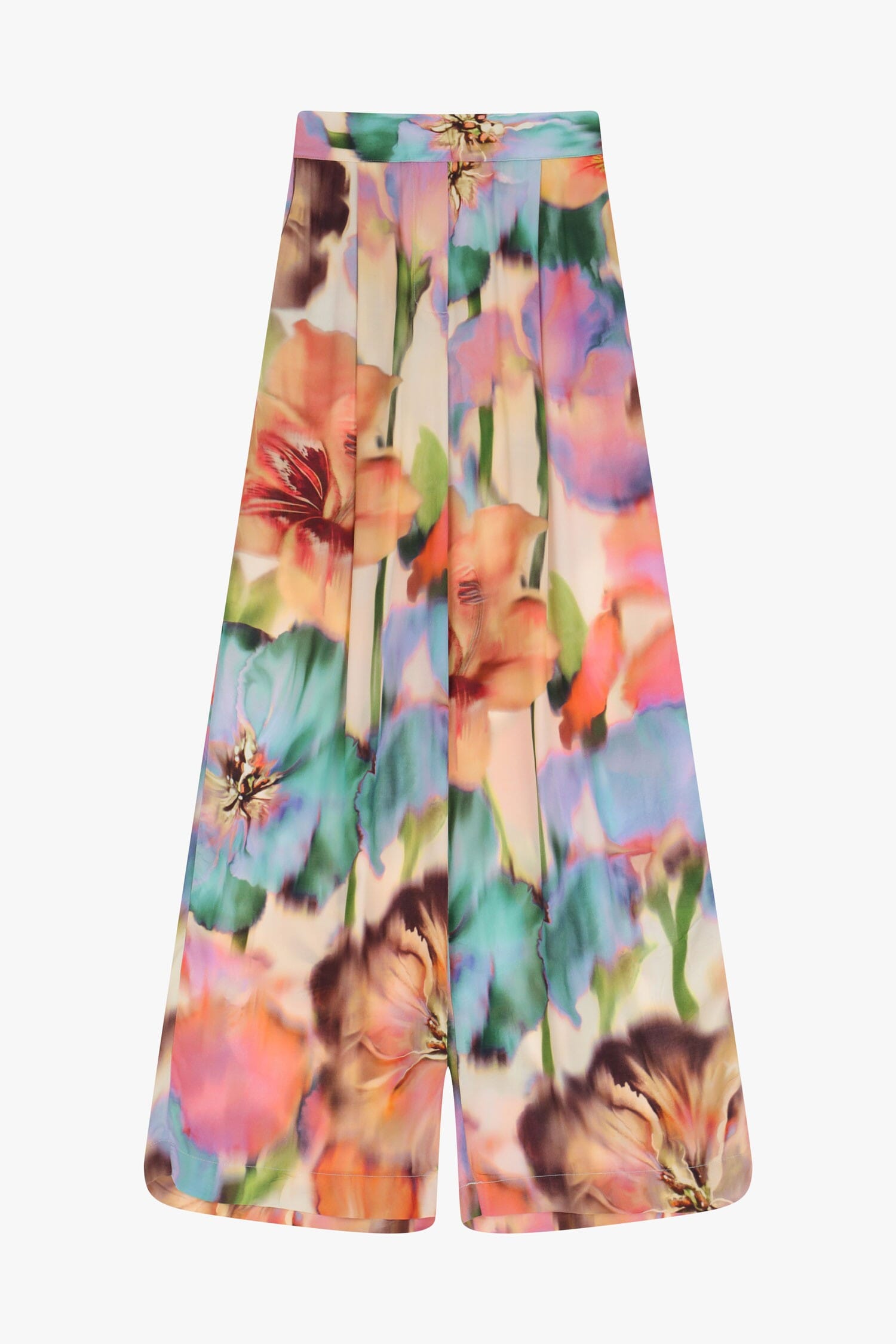 High Waisted Patterned Palace Trousers Dixie