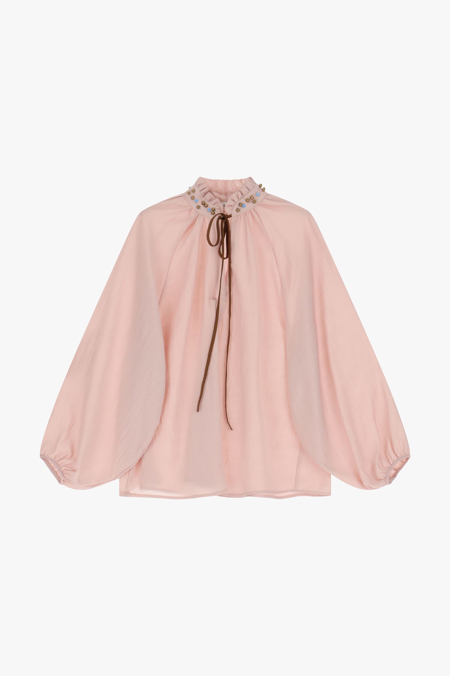 Blusa Con Maniche Lunghe E Collo Decorato Dixie