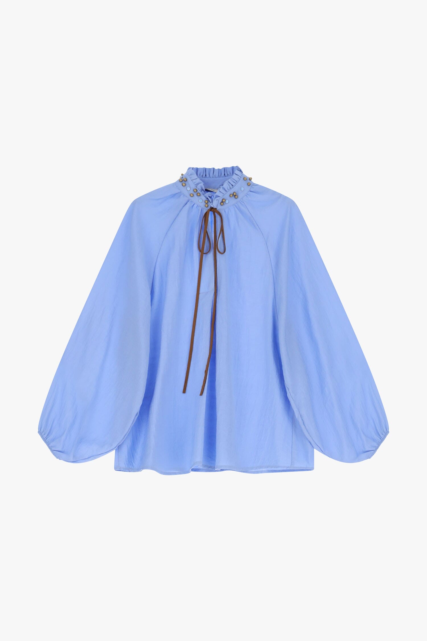 Blusa Con Maniche Lunghe E Collo Decorato Dixie