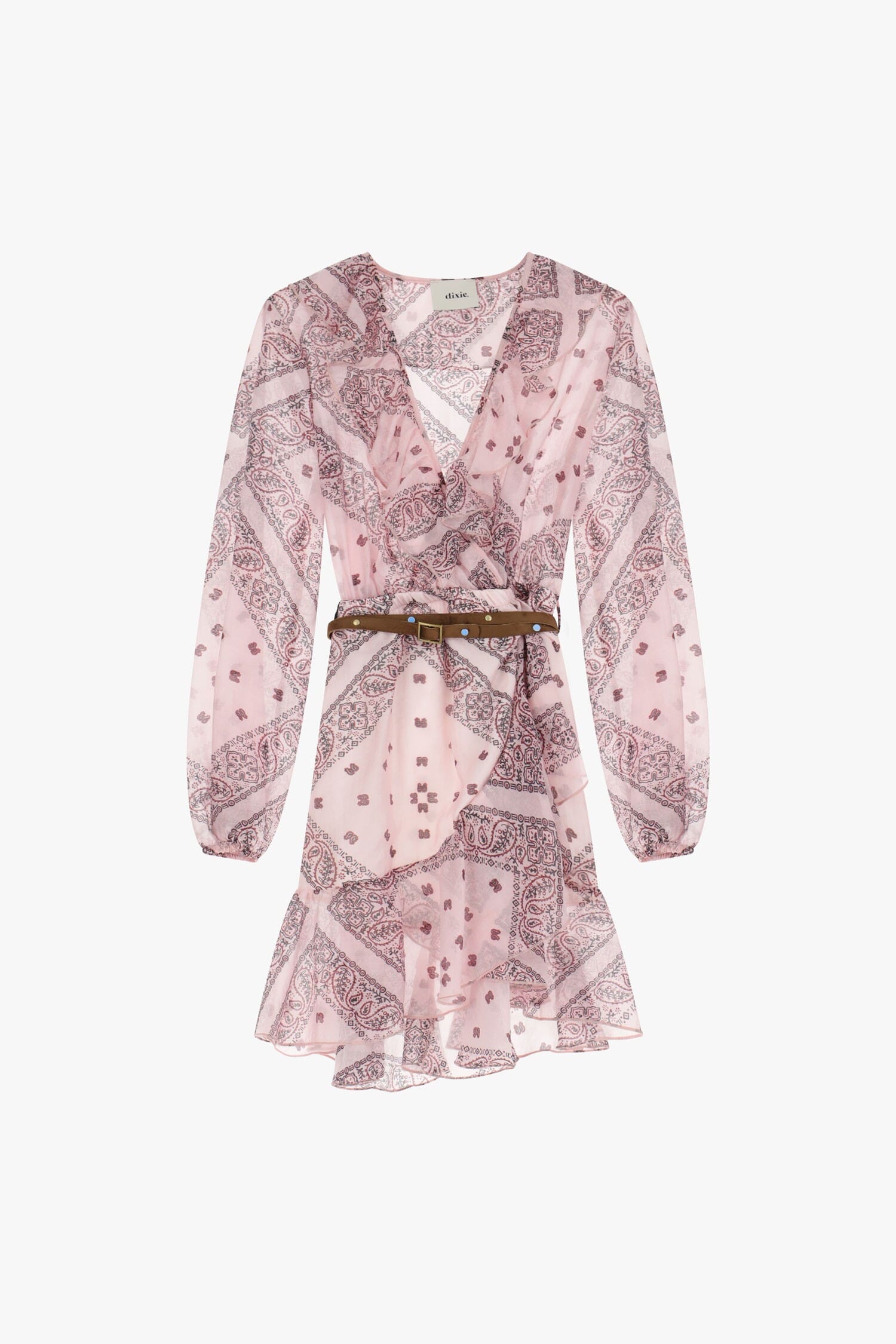 Robe courte avec imprimé et ceinture Dixie