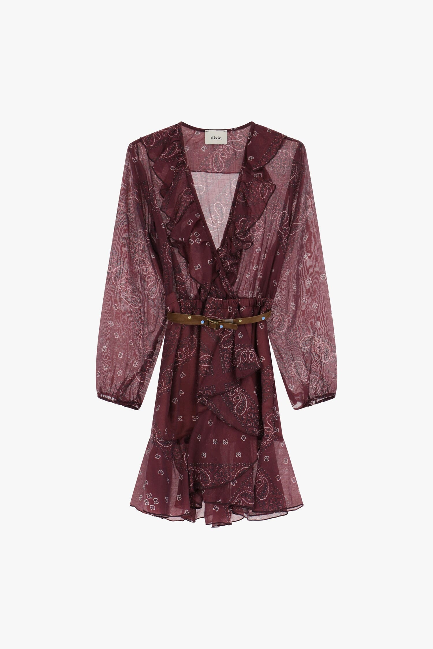 Robe courte avec imprimé et ceinture Dixie