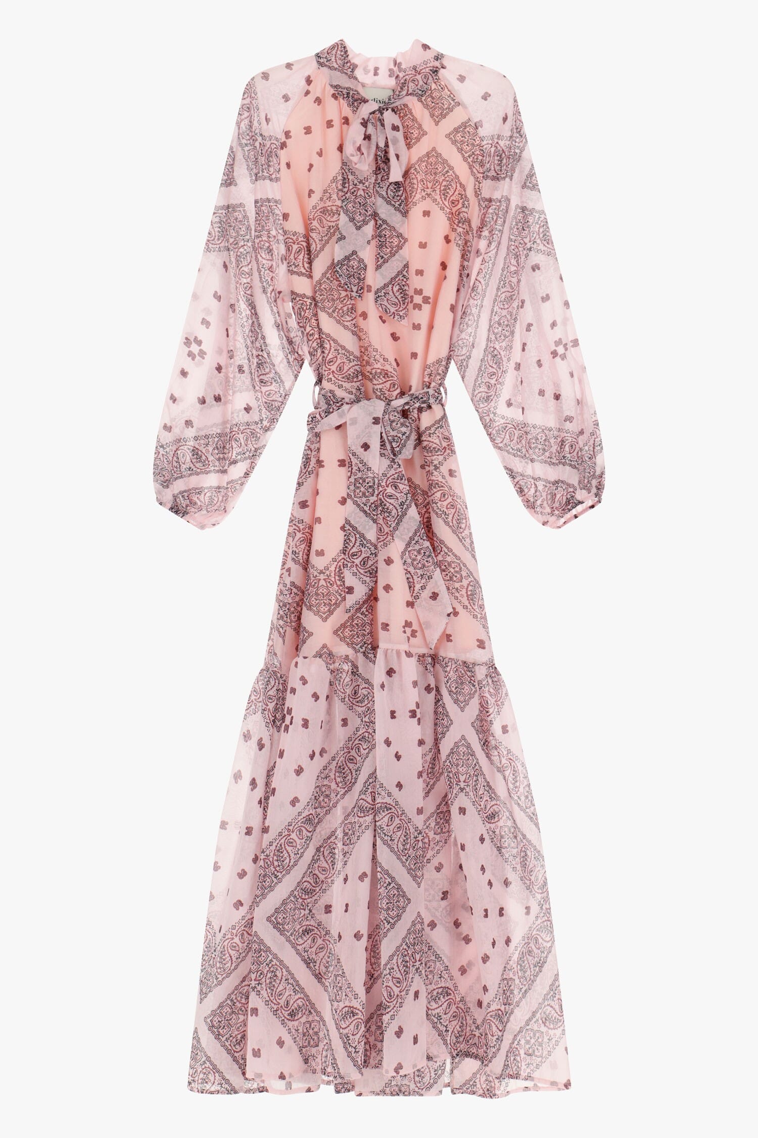 Abito Lungo Con Stampa Fantasia Dixie