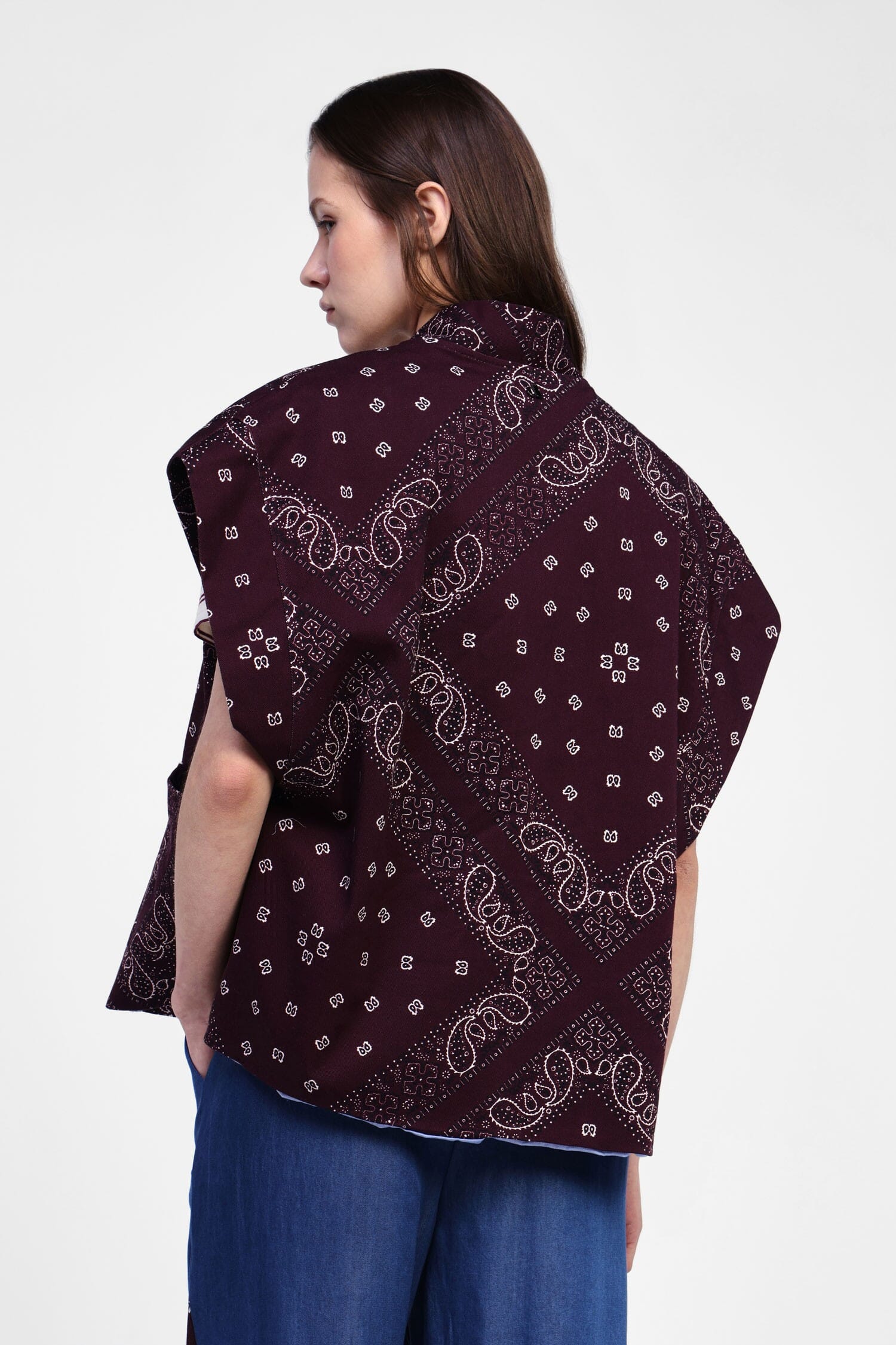 Gilet Con Motivo Geometrico E Tasche Dixie