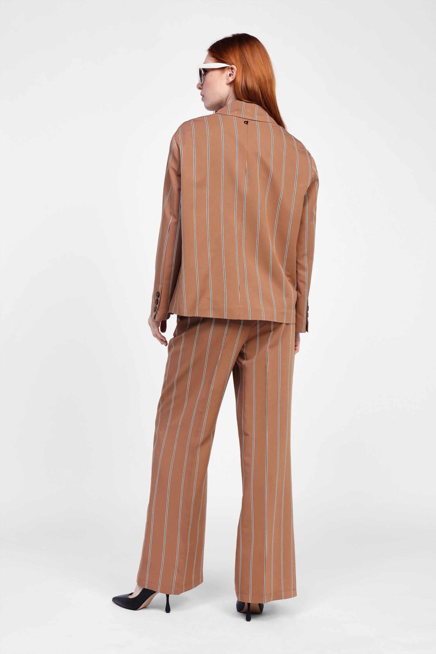 Pantalon large à rayures verticales Dixie