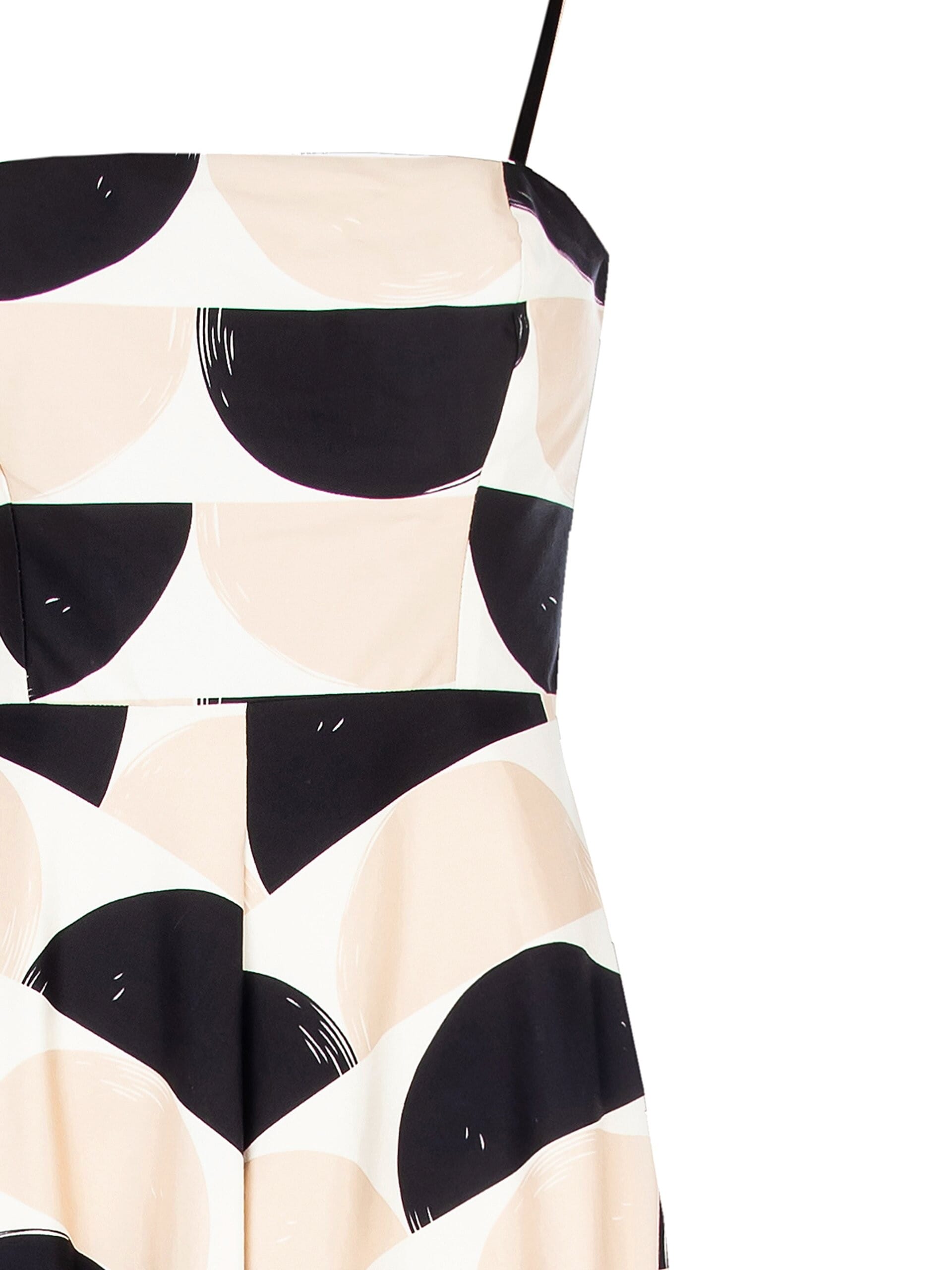 Abito Lungo A Ruota In Misto Cotone Maxi Pois Rinascimento