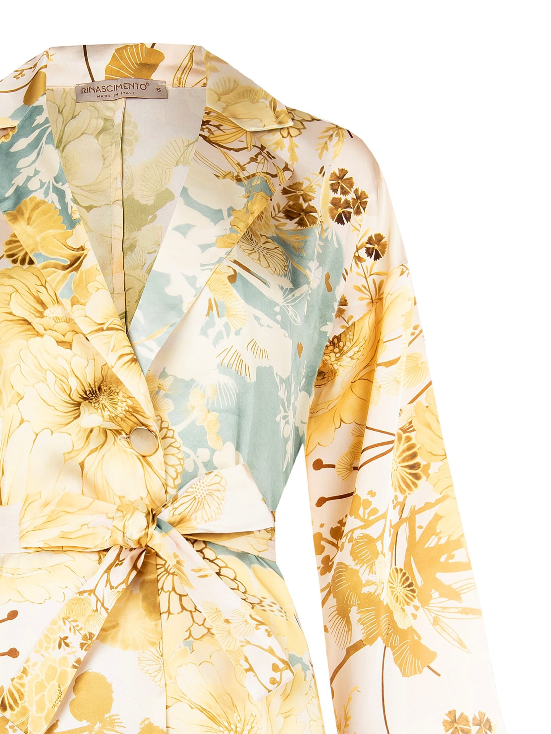 Giacca Kimono In Raso Con Cintura Coordinata Rinascimento