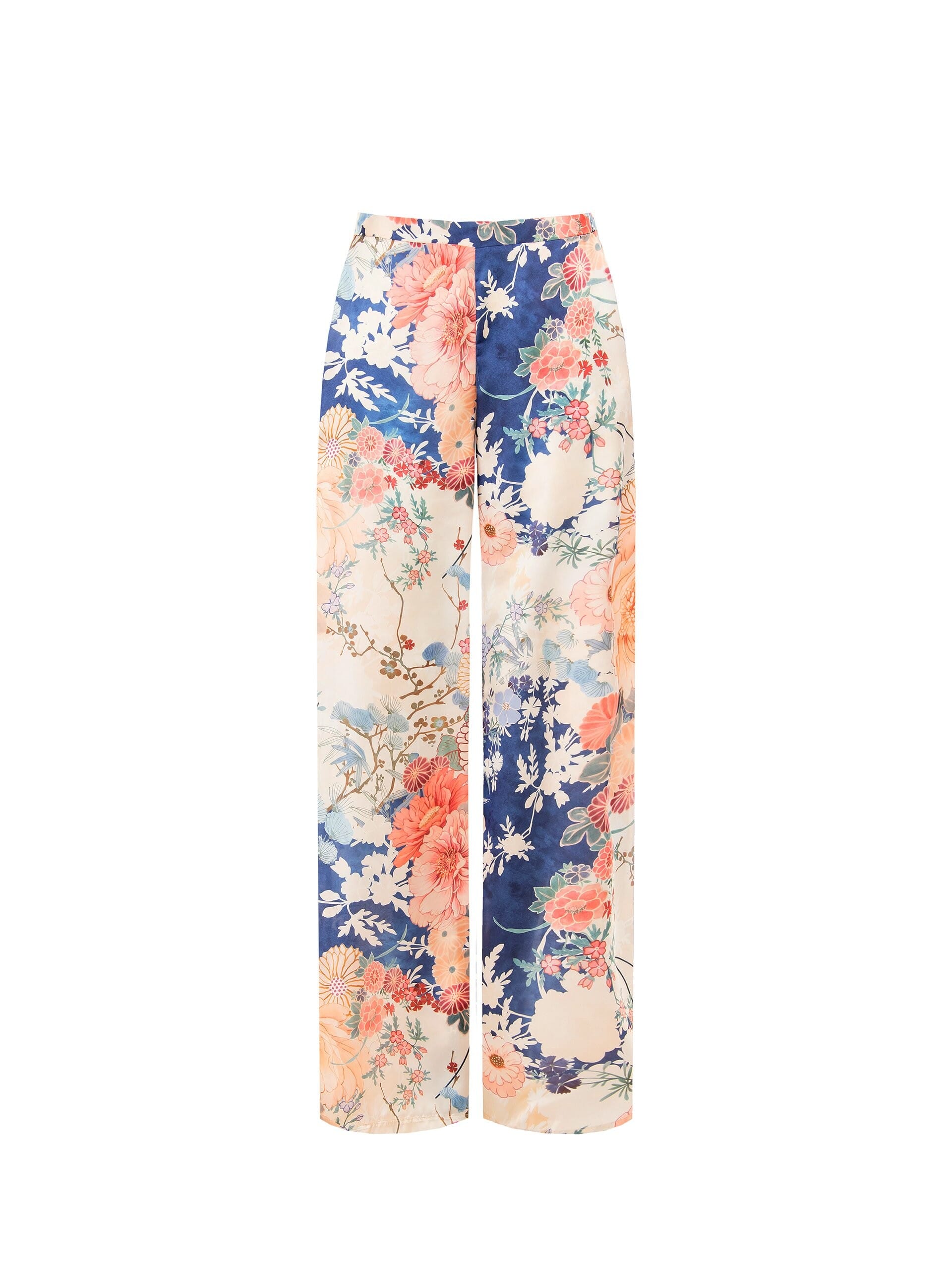 Pantaloni Palazzo In Raso Con Elastico Dietro E Tasche Rinascimento