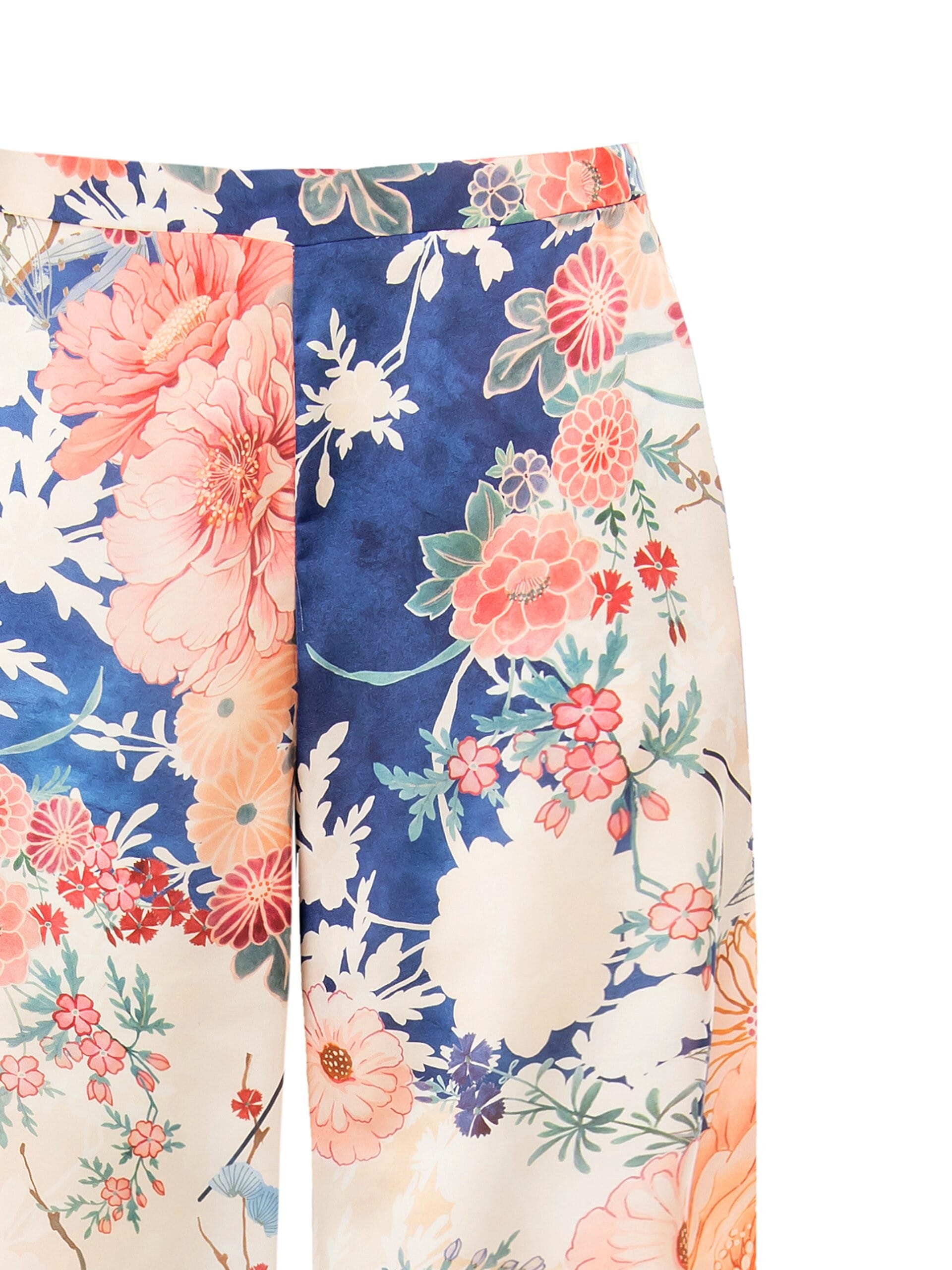 Pantaloni Palazzo In Raso Con Elastico Dietro E Tasche Rinascimento