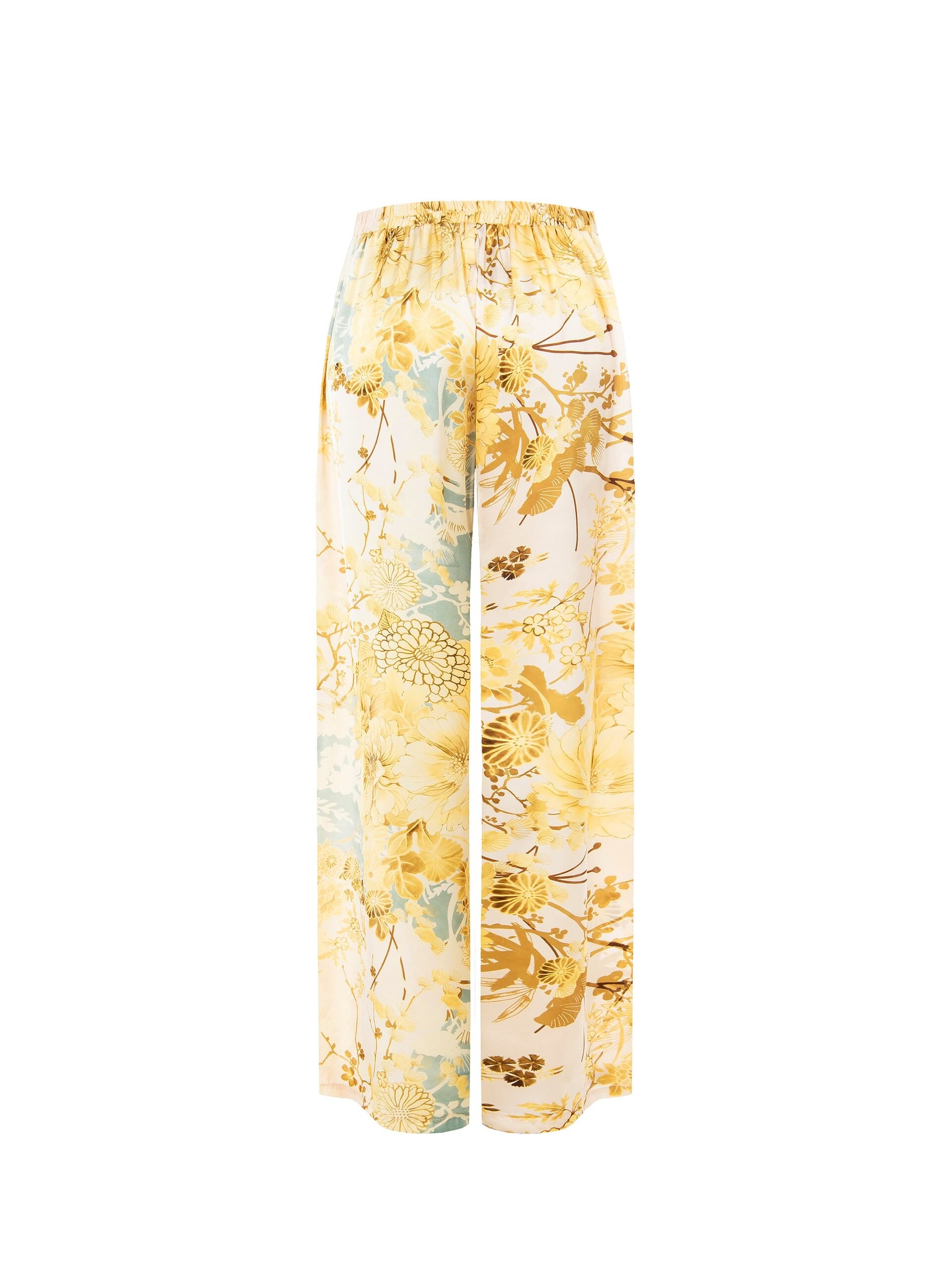 Pantaloni Palazzo In Raso Con Elastico Dietro E Tasche Rinascimento