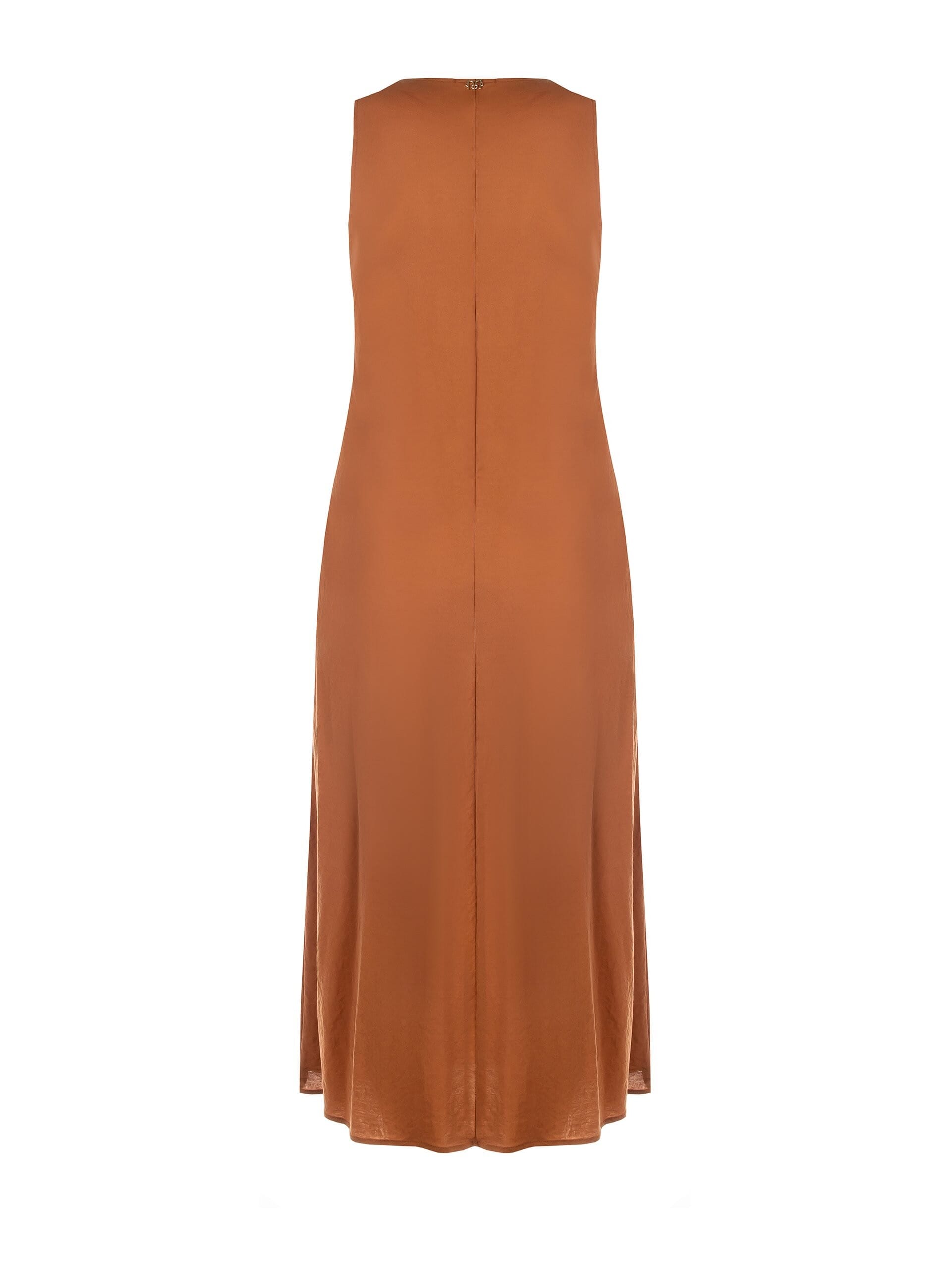 Abito Lungo A Trapezio In Misto Viscosa Effetto Leggermente Stropicciato Con Scollo A V Rinascimento Curvy