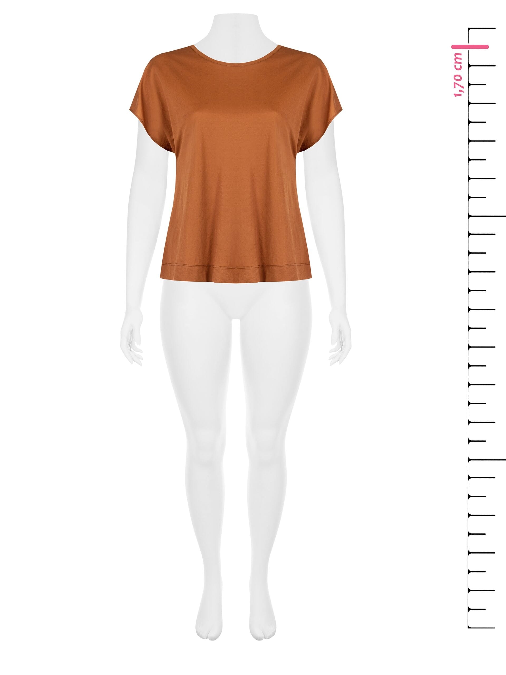 T-Shirt Ampia In Misto Viscosa Effetto Leggermente Stropicciato Rinascimento Curvy