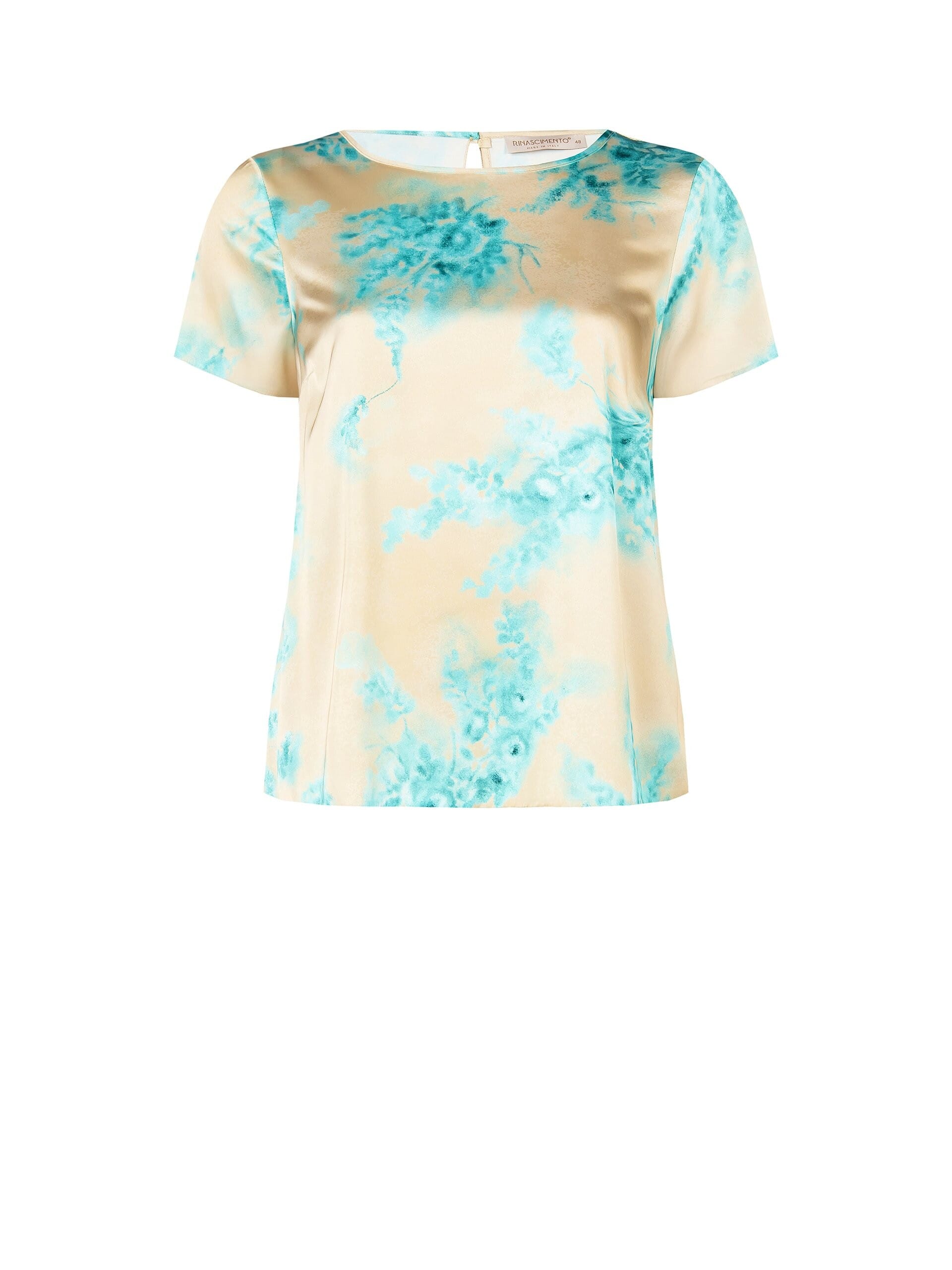 Blusa Ampia E Fluida In Raso Rinascimento Curvy