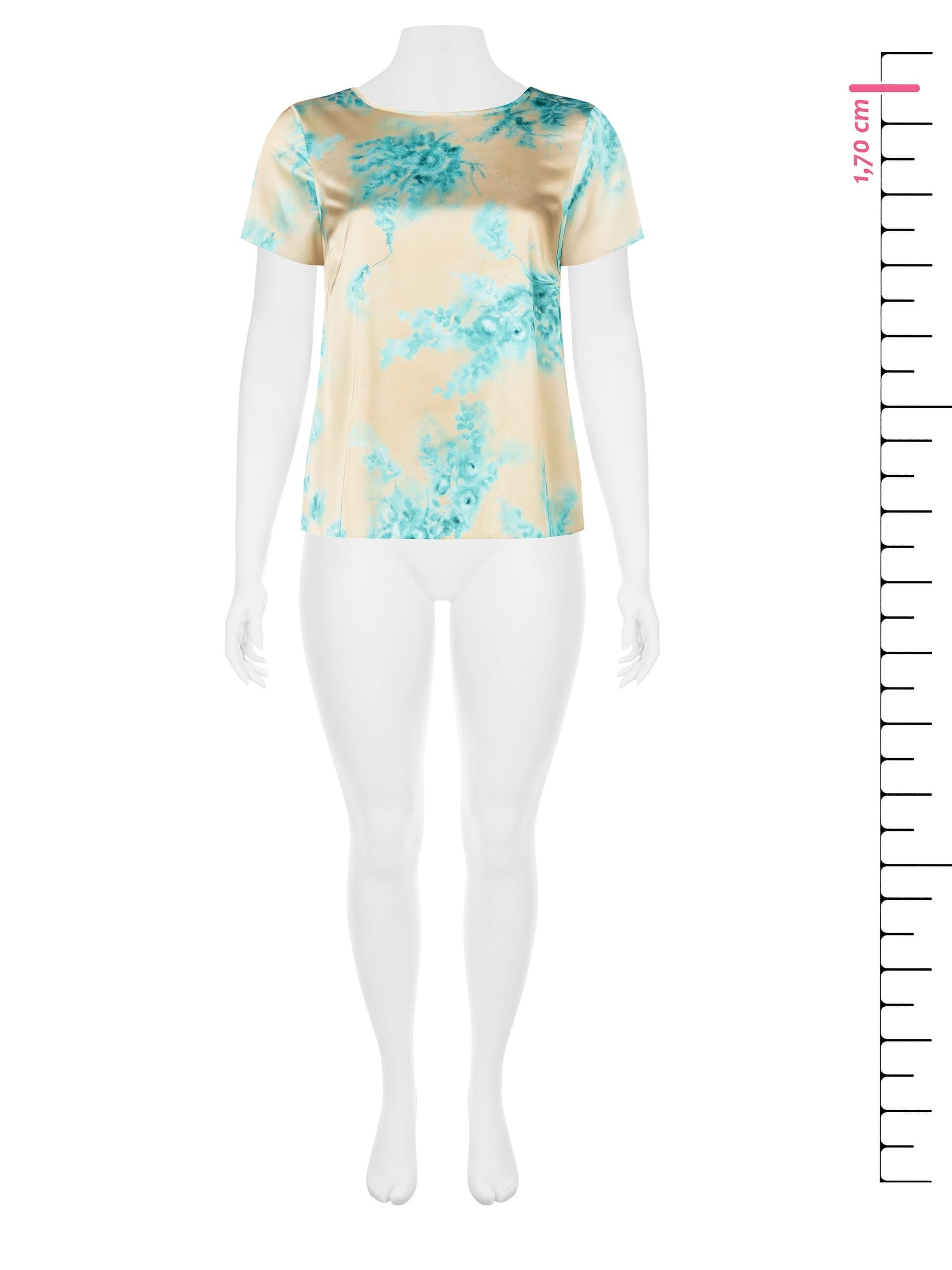 Blusa Ampia E Fluida In Raso Rinascimento Curvy