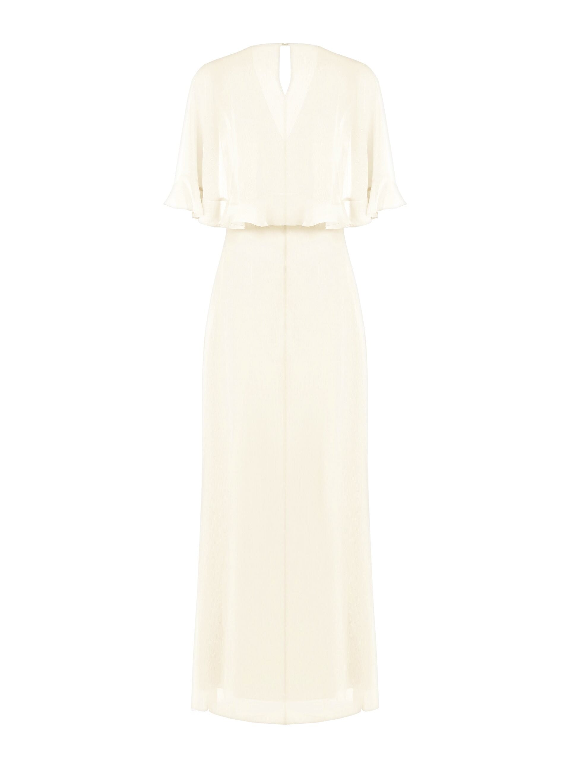 Abito Lungo In Crepon Con Maniche A Mantella Rinascimento