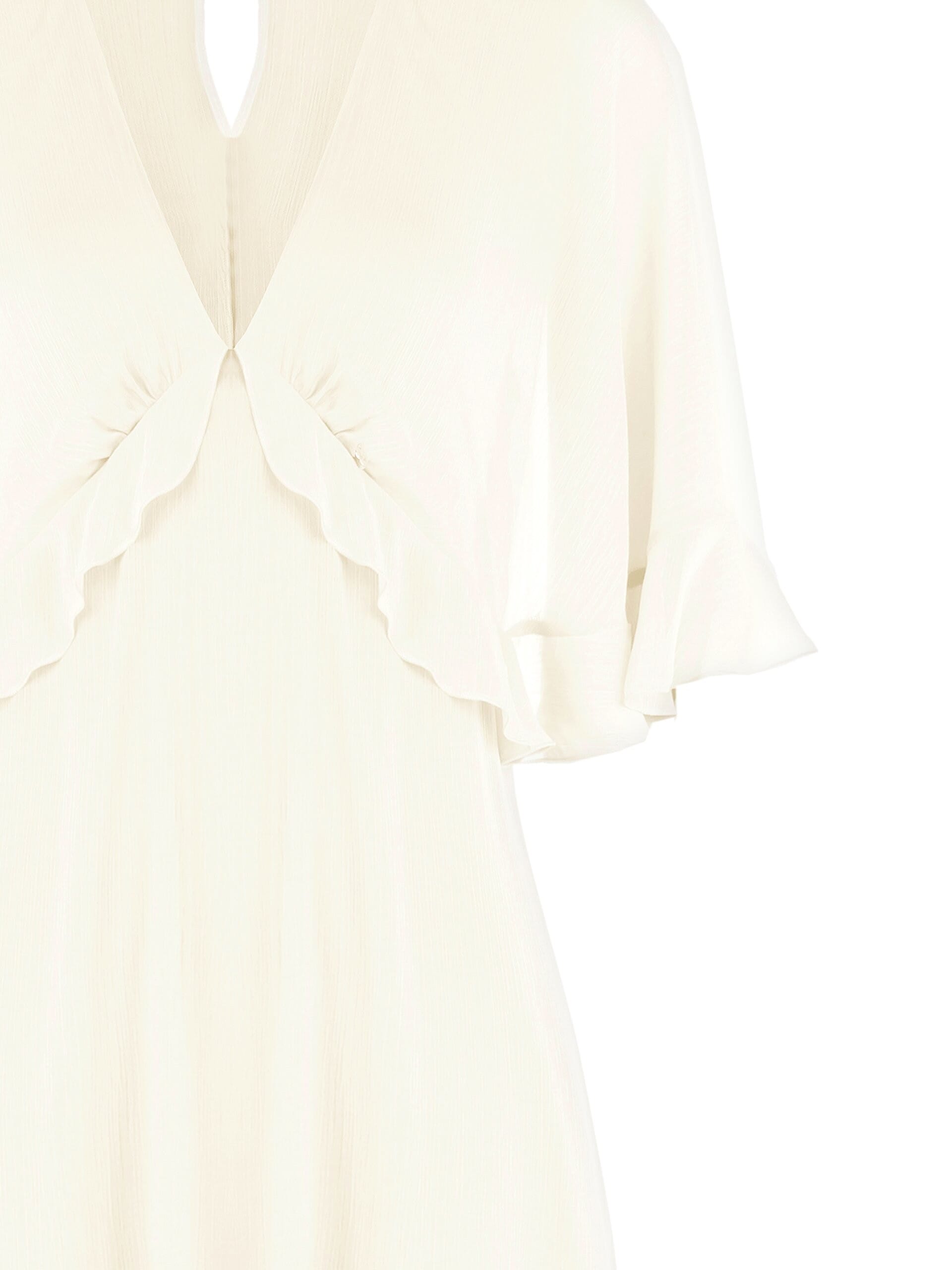 Abito Lungo In Crepon Con Maniche A Mantella Rinascimento