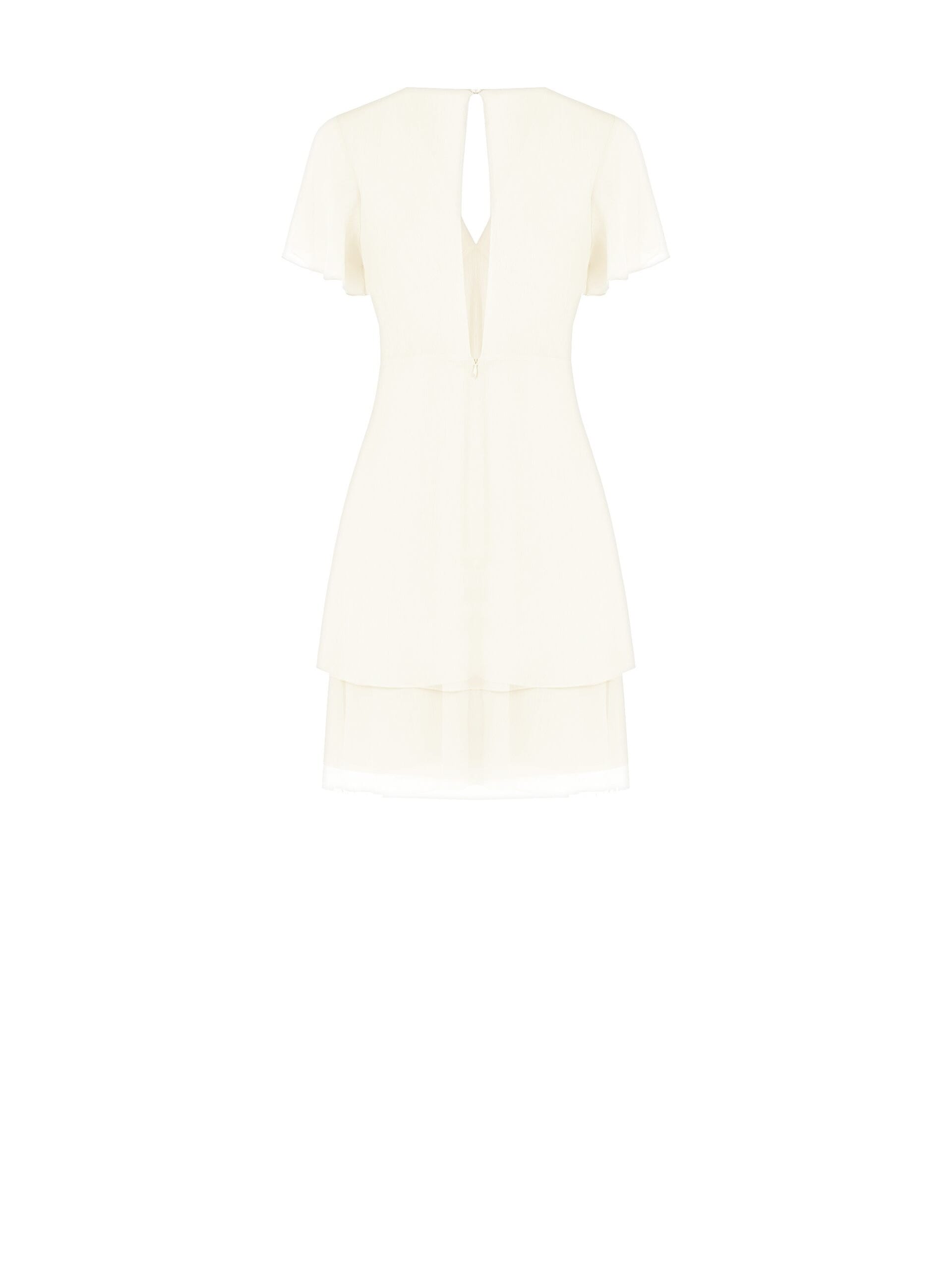 Abito Corto In Georgette A Due Balze Con Scollo A V E Cut-Out Sulla Schiena Rinascimento