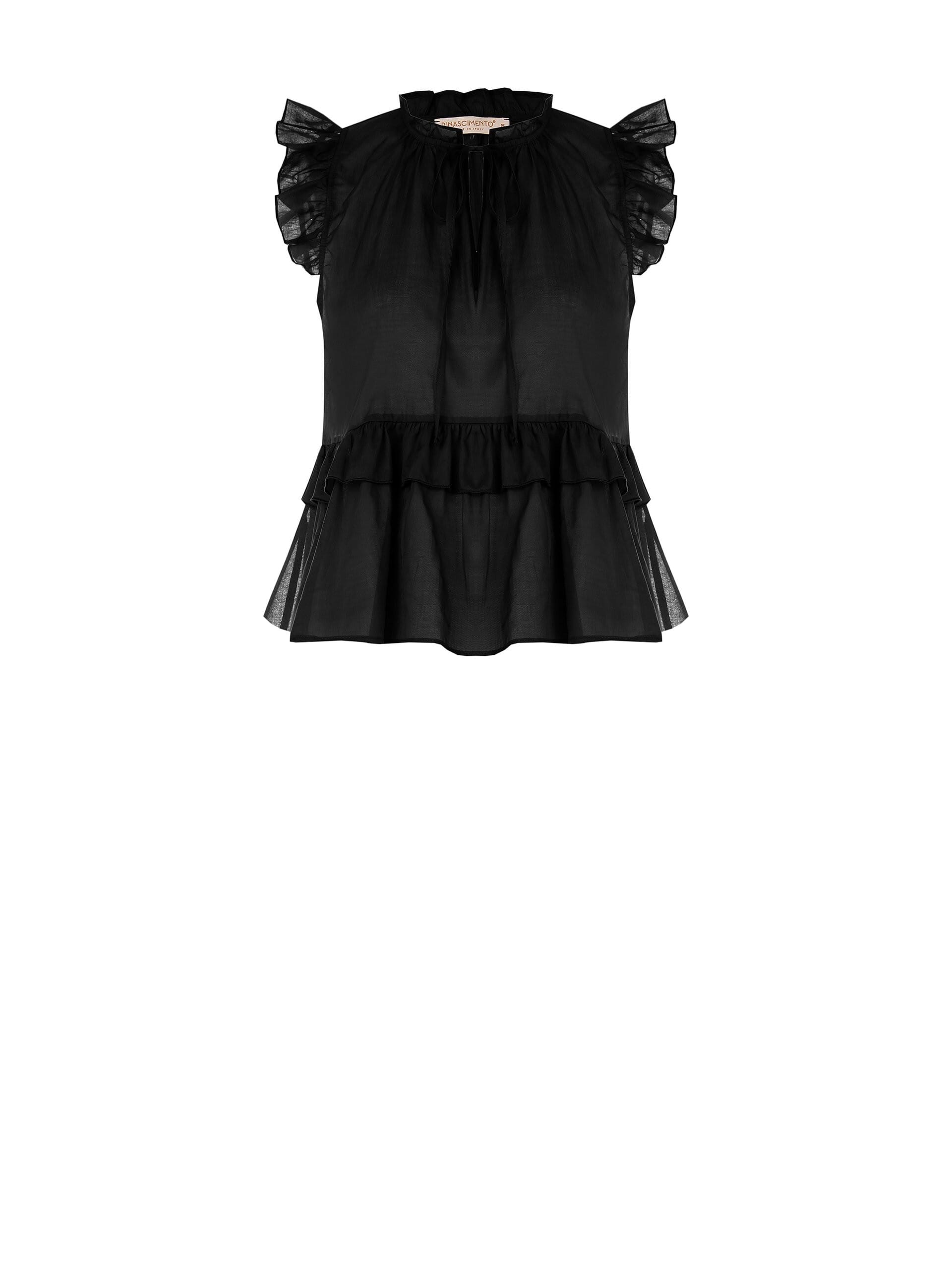 Rinascimento - Top large à volants en coton