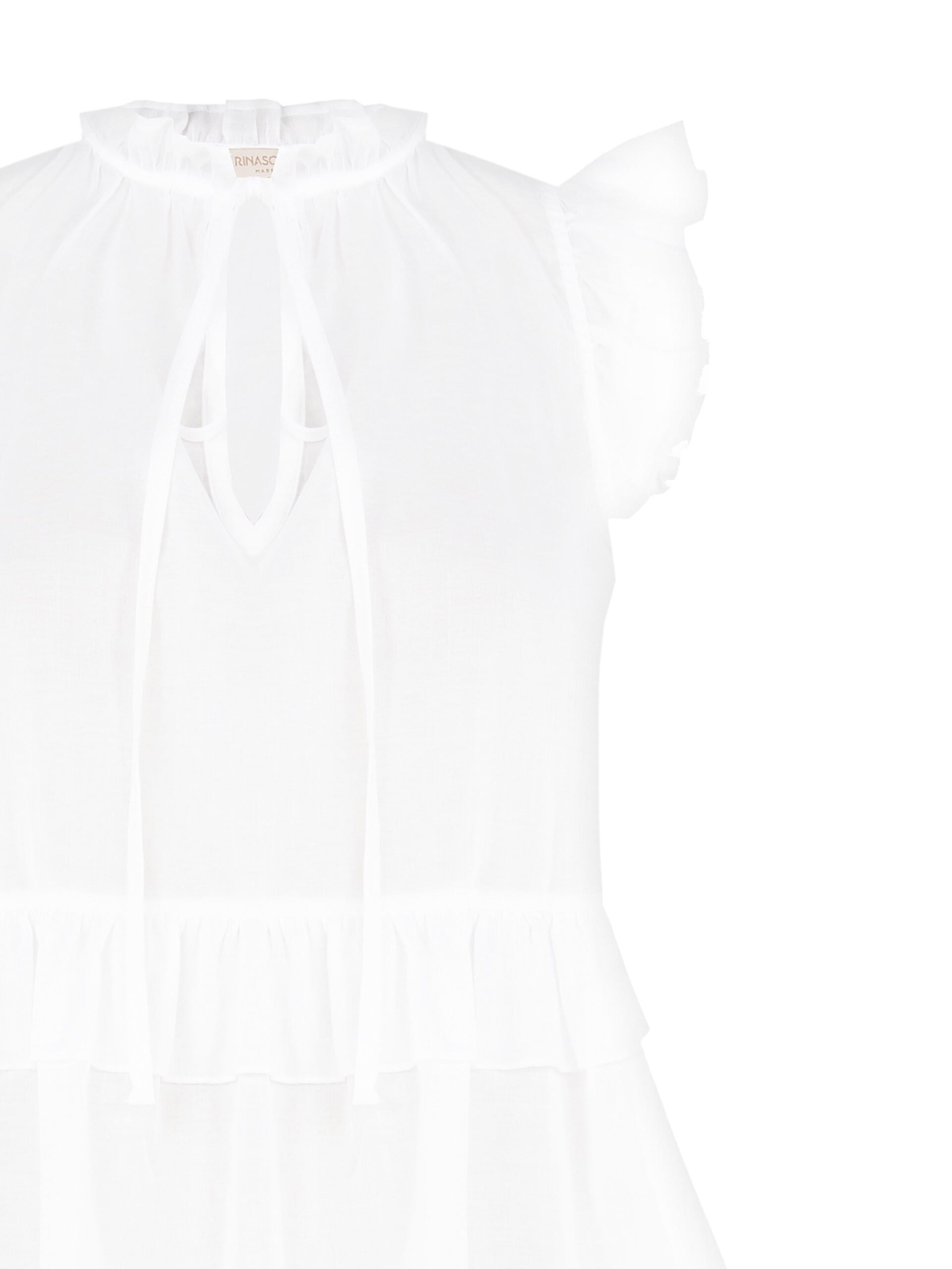 Rinascimento - Top large à volants en coton