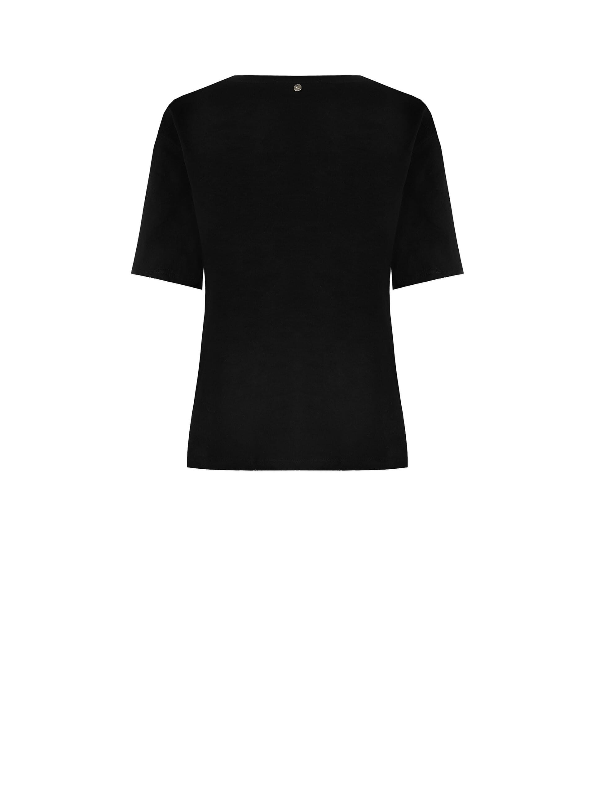 Wide Cotton T-Shirt With Sangallo Appliqué Rinascimento