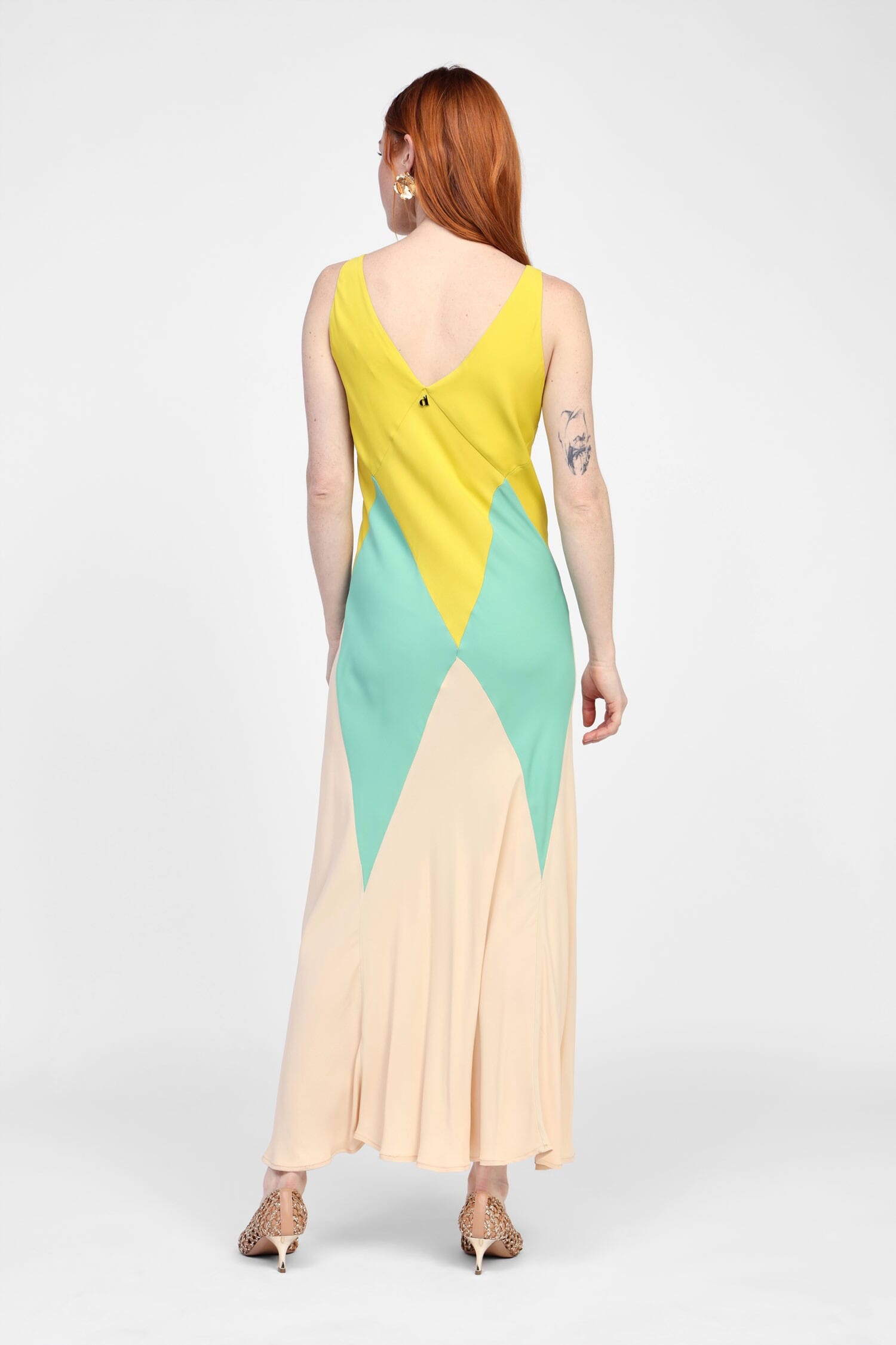 Abito Lungo Con Scollo A V E Spalline Dixie