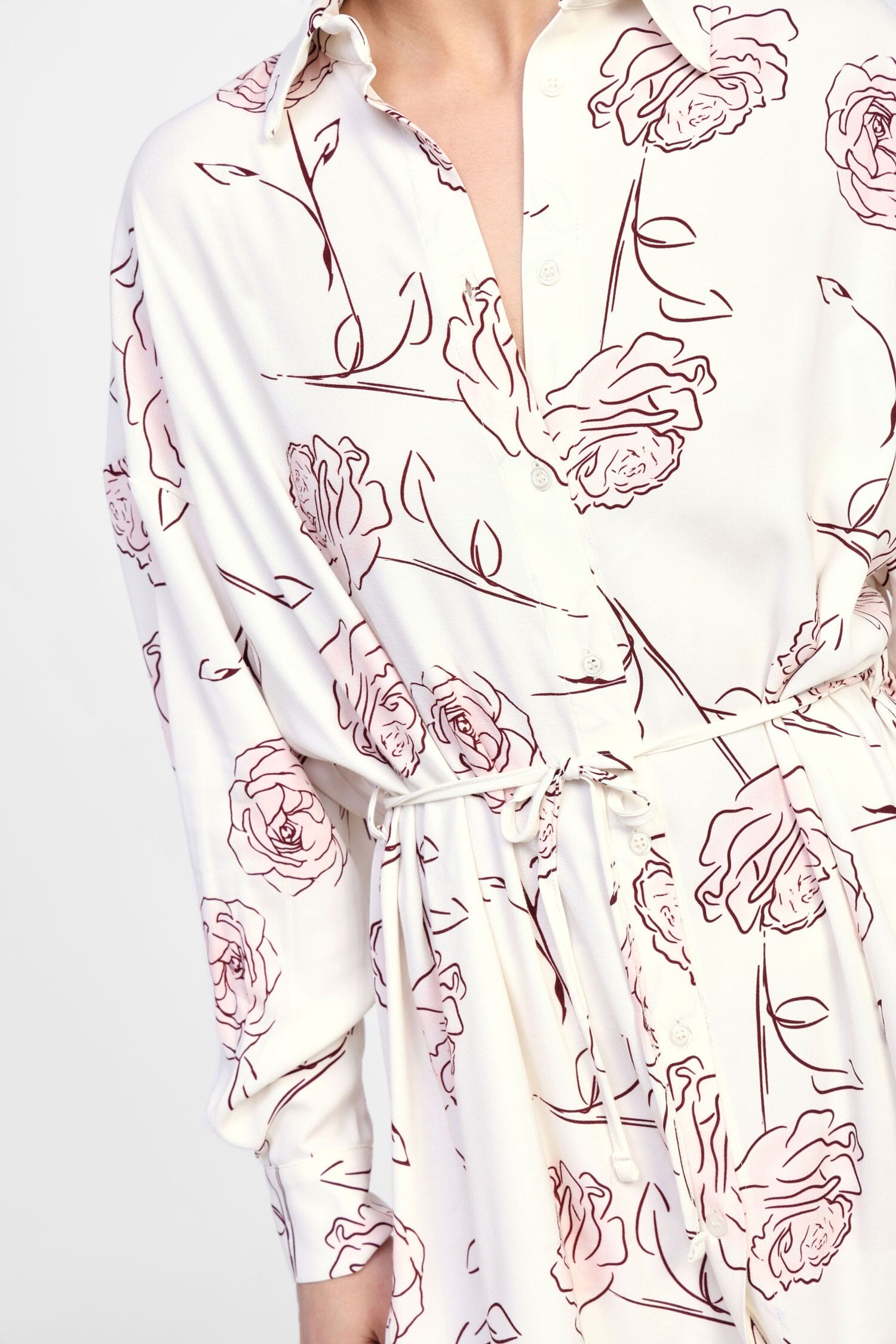 Long Shirt With Floral Print Dixie