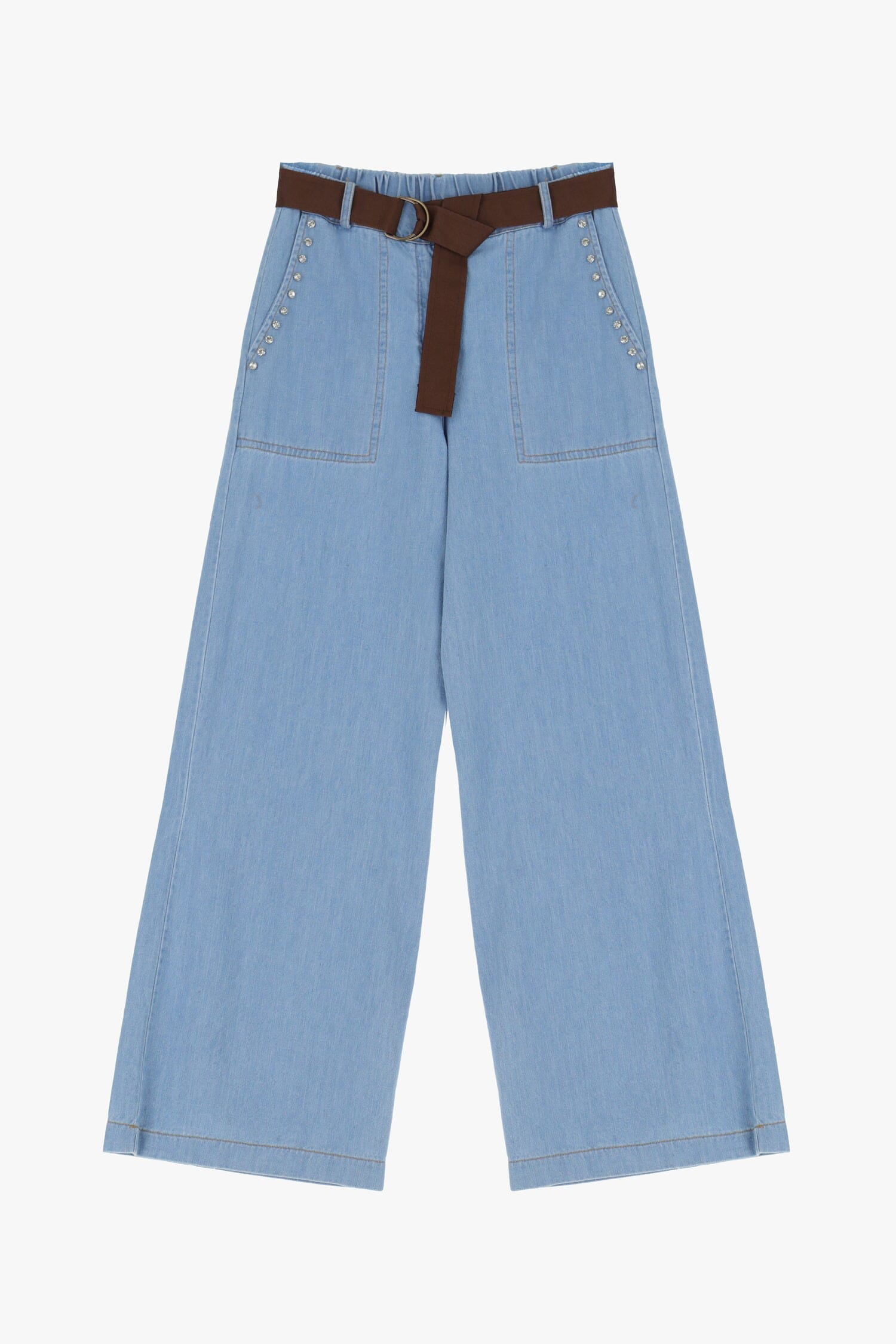 Jeans Larghi Con Cintura Regolabile Dixie