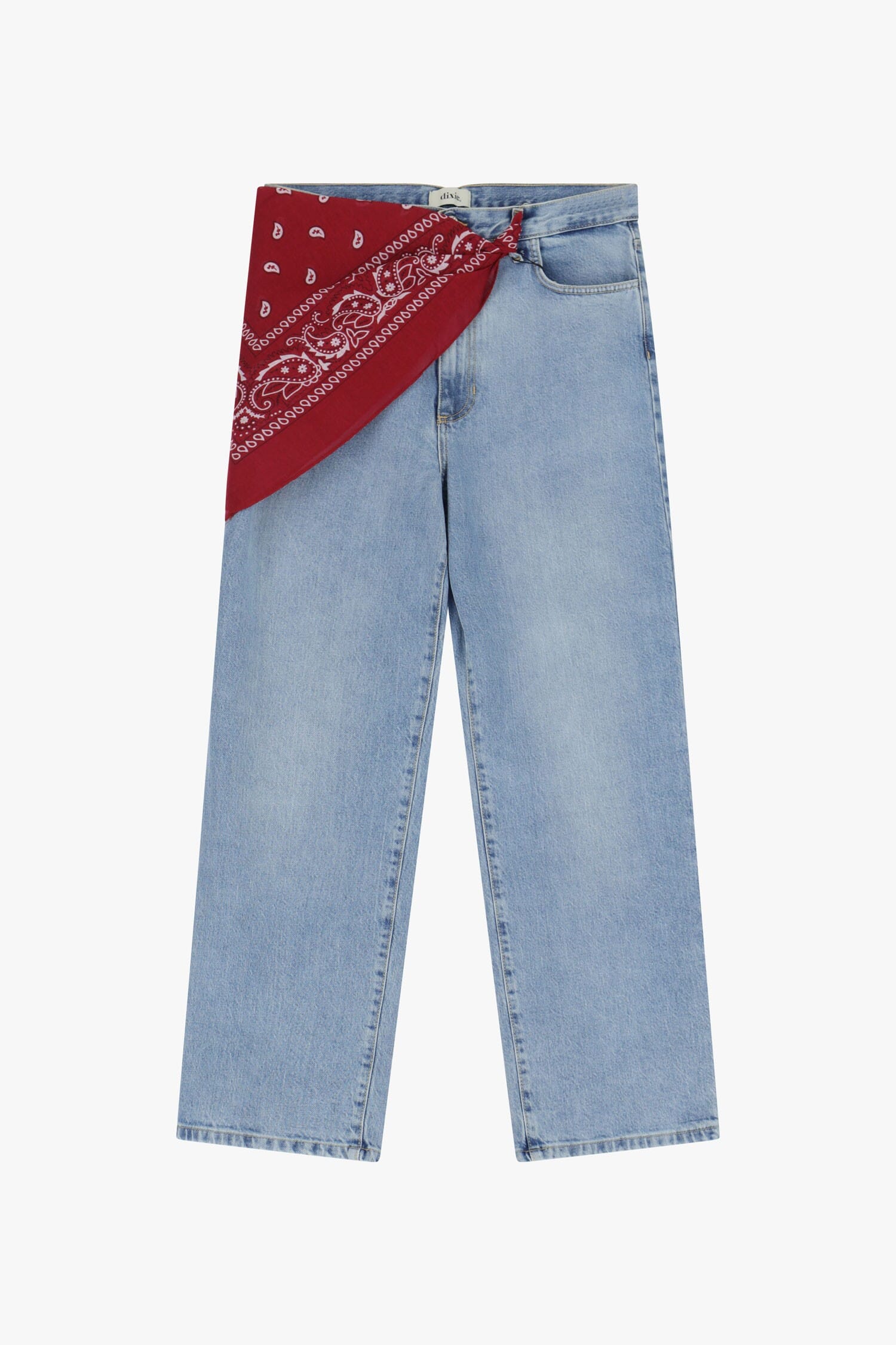 Jeans Larghi Con Dettaglio Bandana Dixie