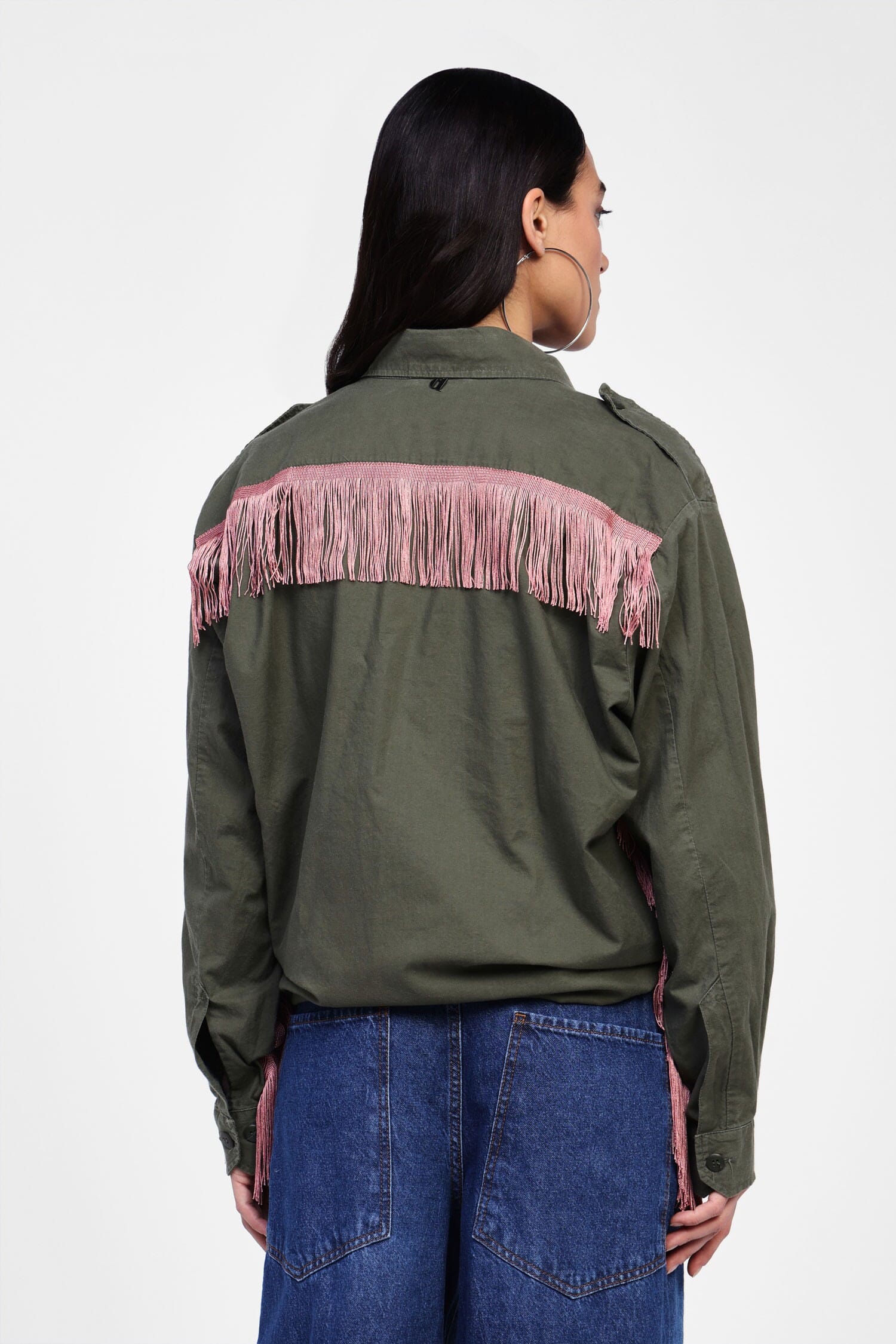 Camicia Con Frange E Ricami Dixie