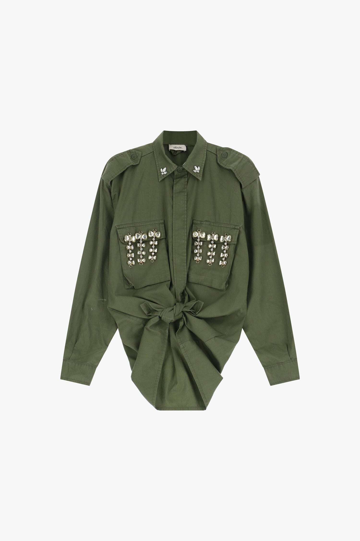 Camicia Con Tasche E Collo Decorato Dixie