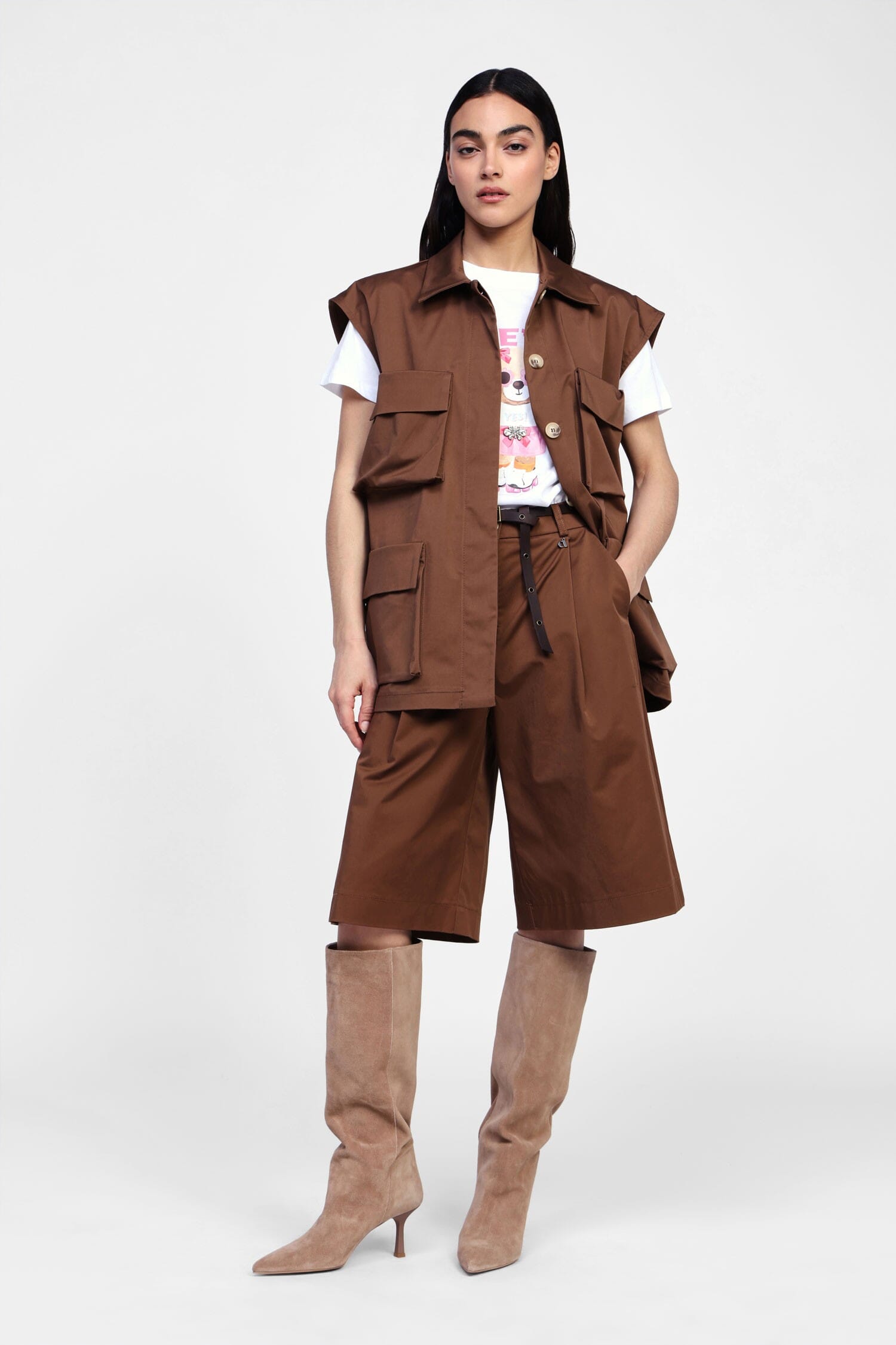 Shorts Con Cintura E Pieghe Dixie