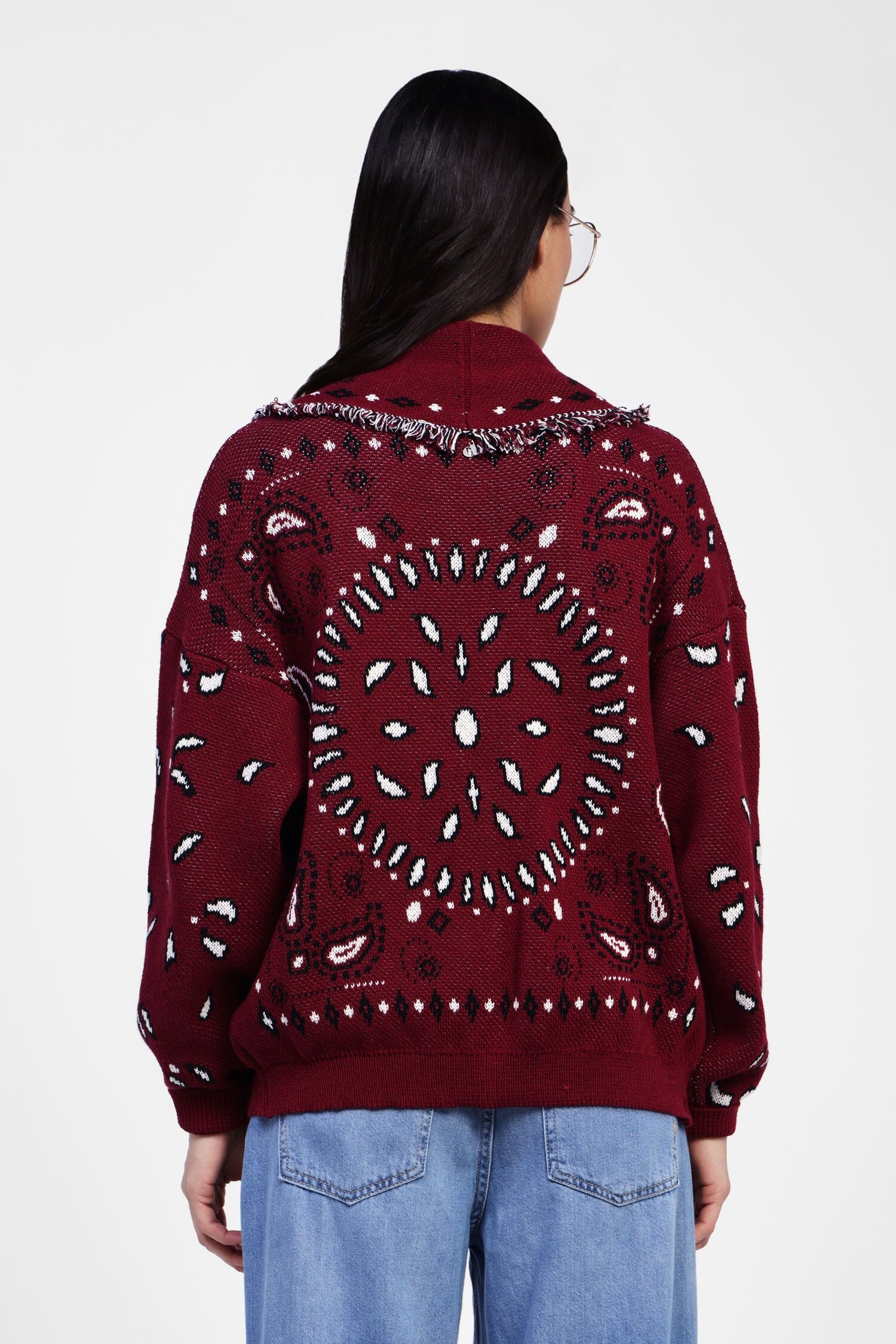 Cardigan With Dixie Patterns And Trim